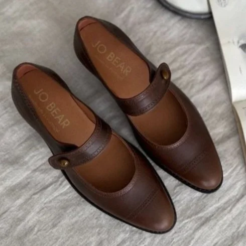 1920s Mary Janes in Mid Brown