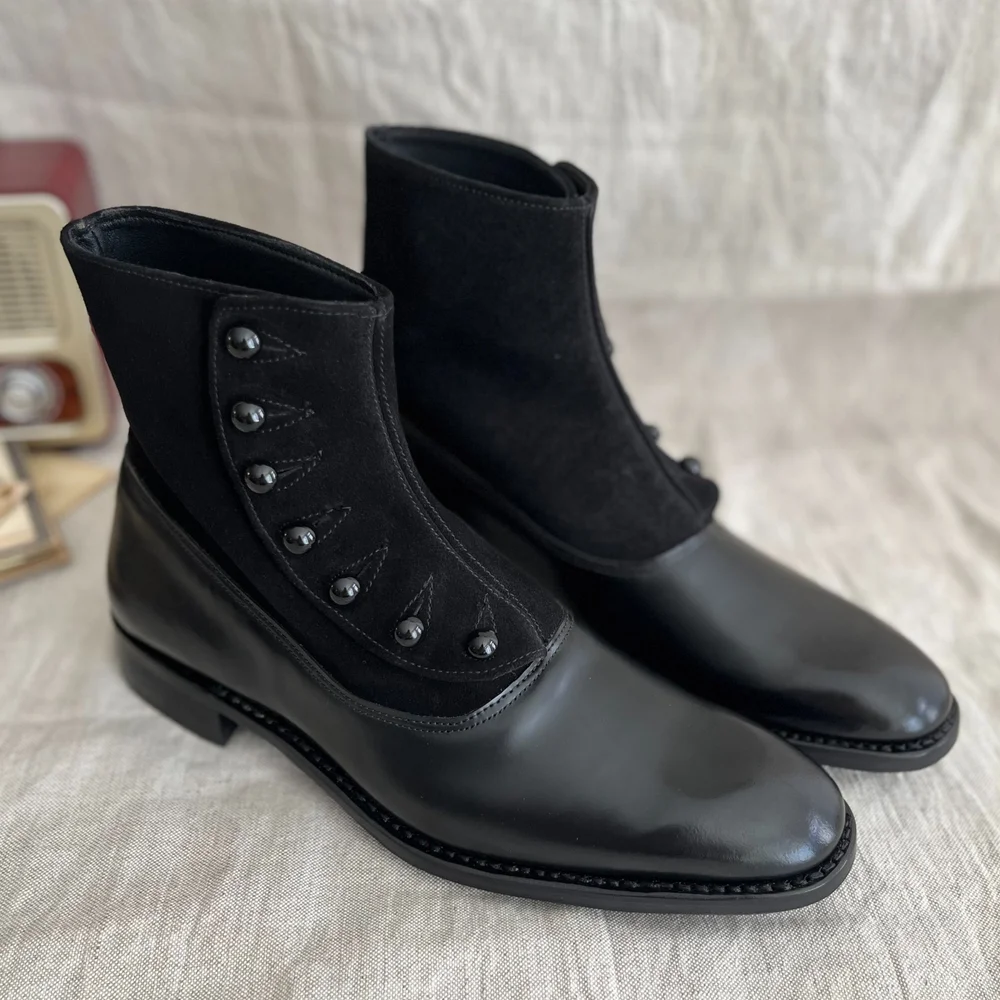mens black suede dress boots The Dean Chelsea Boot Go for the monotone brown or black color that matches almost any outfit or choose a refreshing midnight blue that adds magnetism and charm to your presence all day long Reduce to Clear: Plain Toe