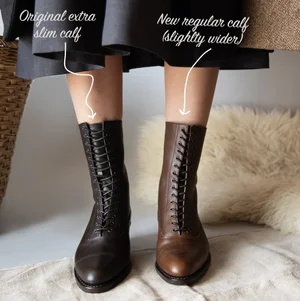 Made to order Mid Brown Edwardian Pointy toe Lace up Boots