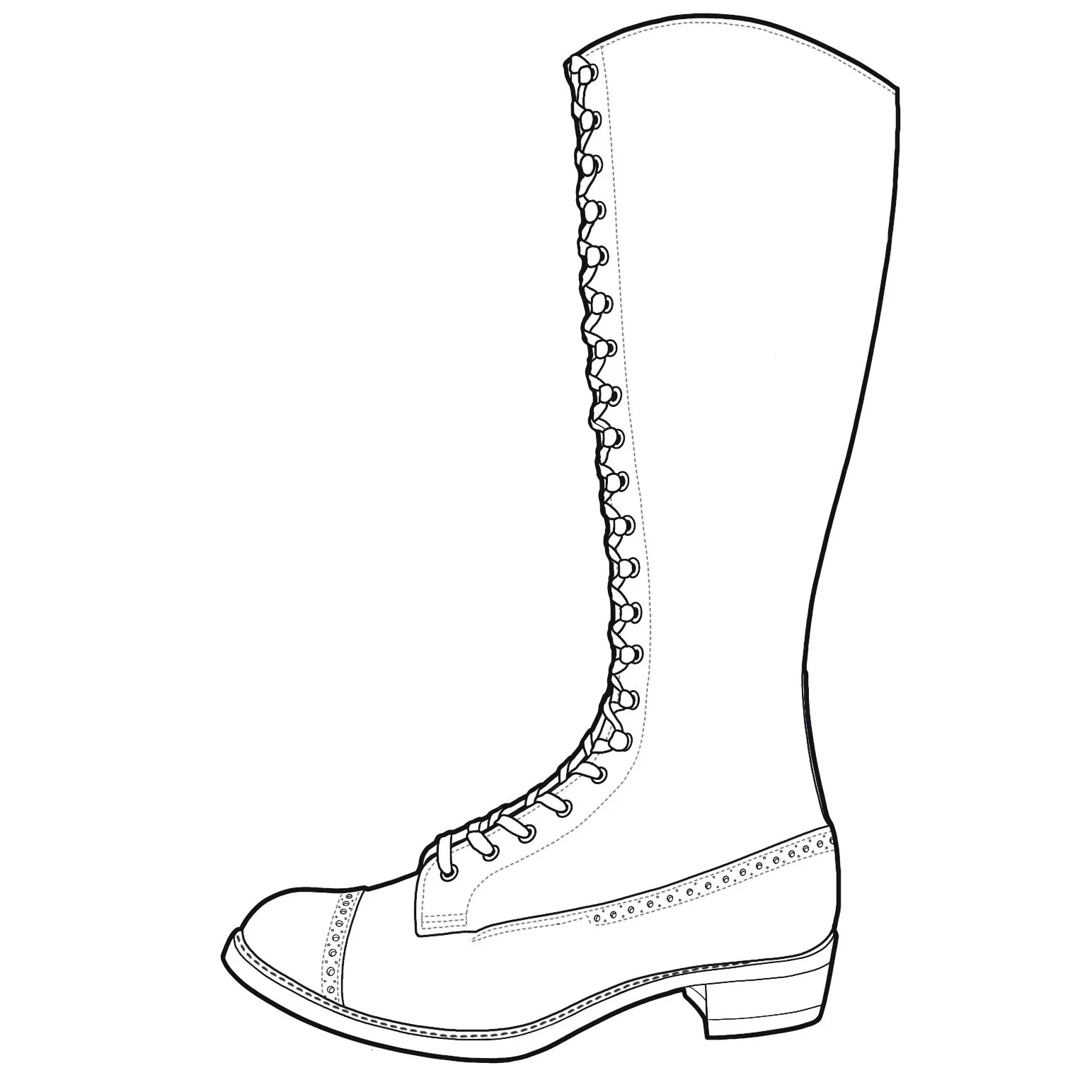 CUSTOM ORDER 1930s Tall Ladies Lace up Boots.