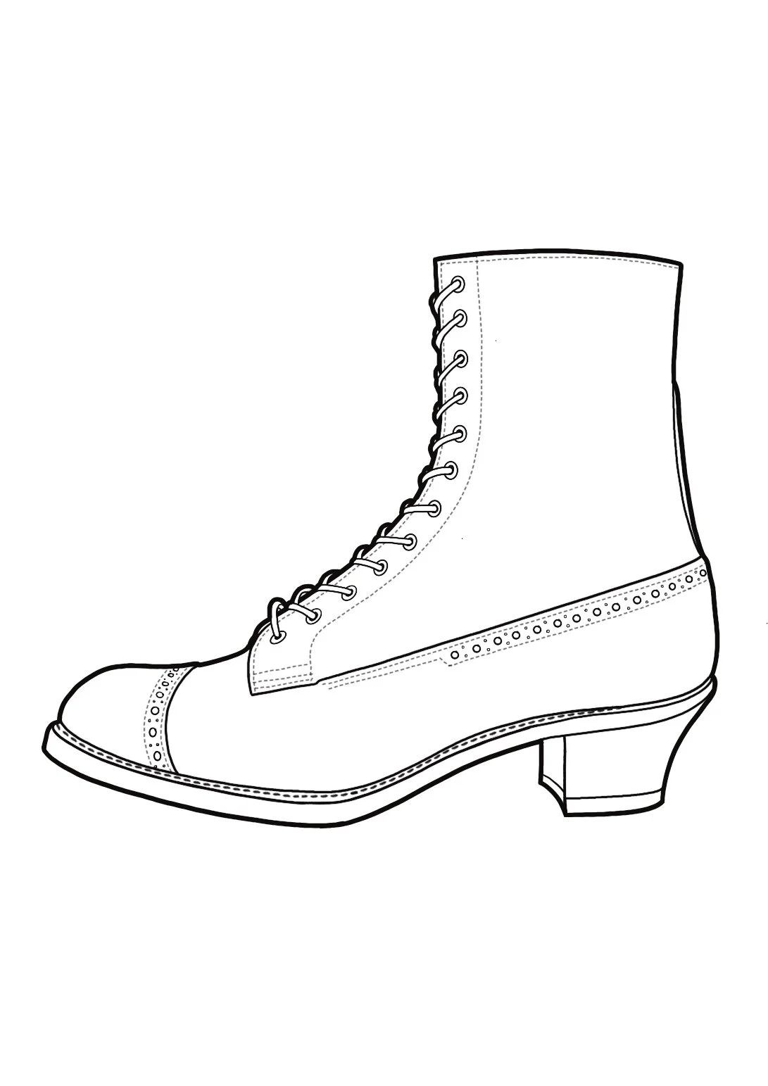 CUSTOM ORDER Round toe Victorian Walking Boots