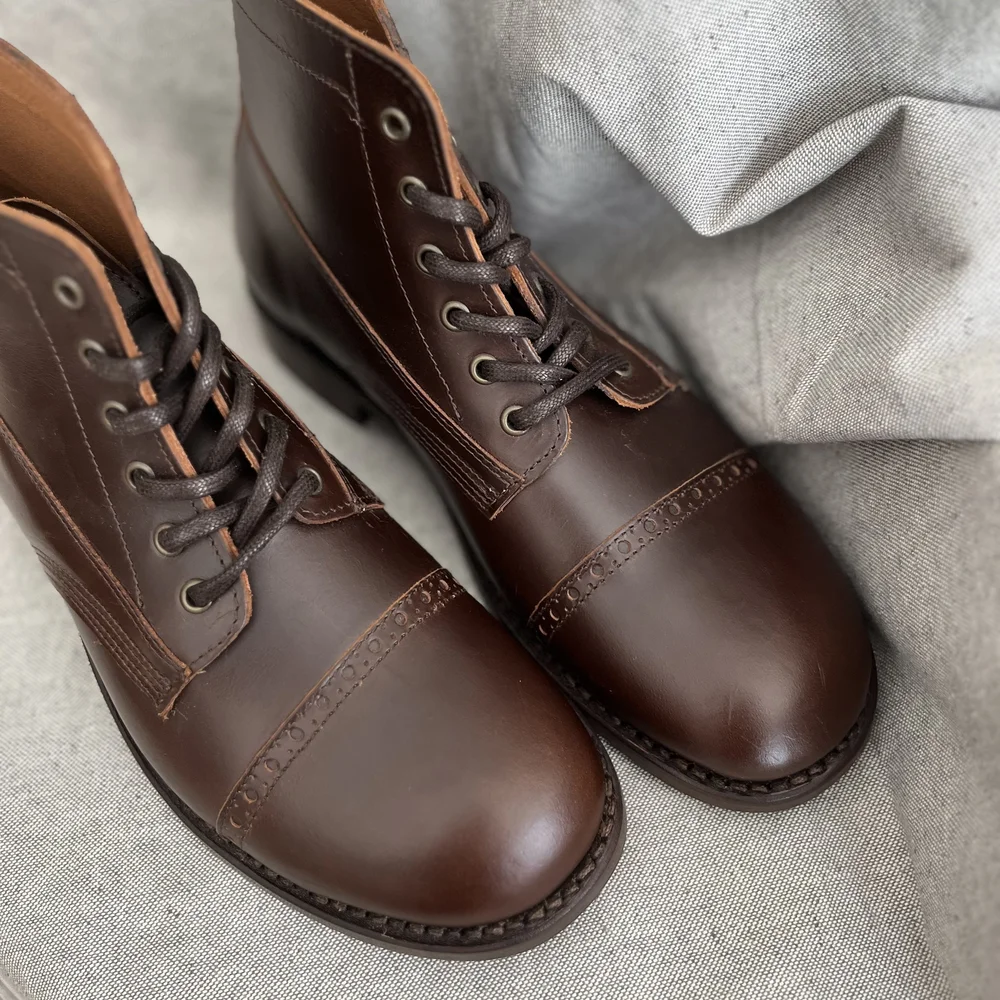 Cognac Pike Brothers Low Quarters Boots 1966 Low Quarters Cognac