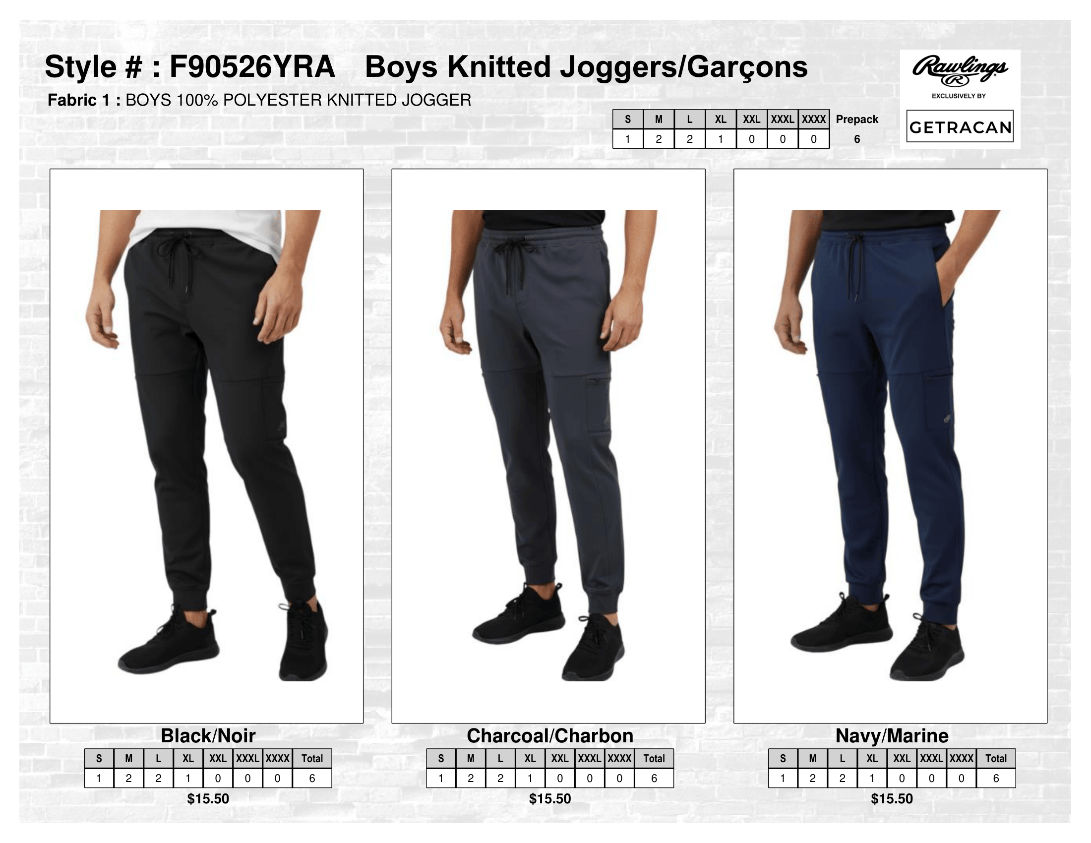 F90526YRA Boys Knitted Joggers