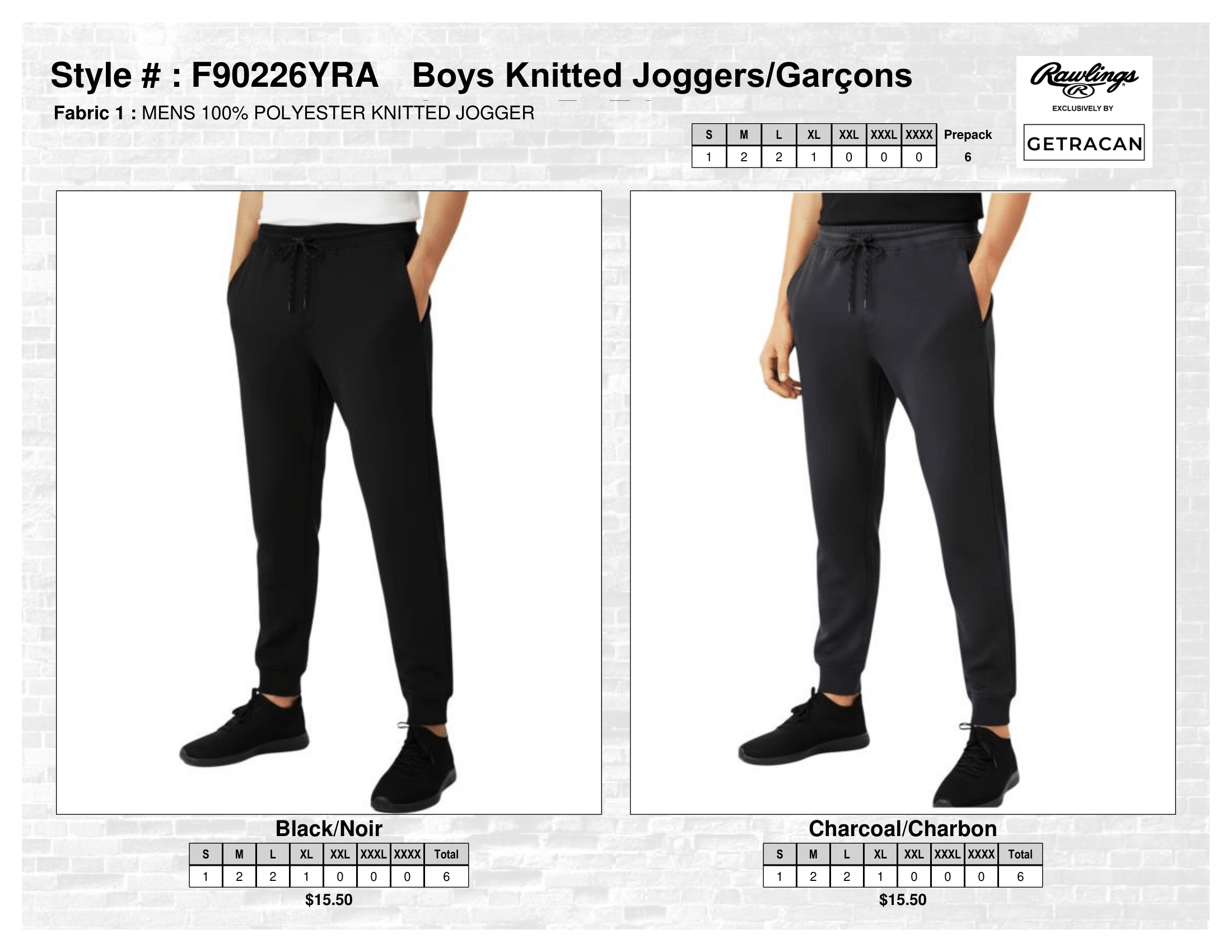 F90226YRA Boys Knitted Joggers