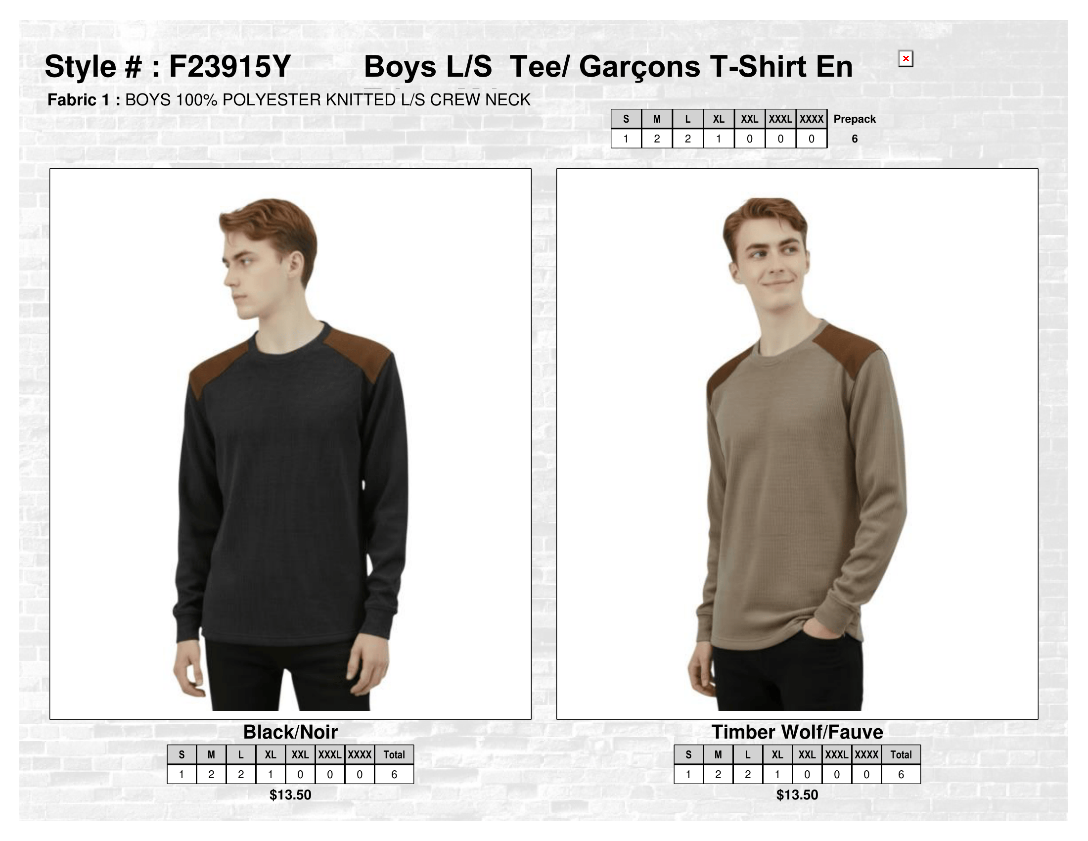 F23915Y Boys L/S Tee