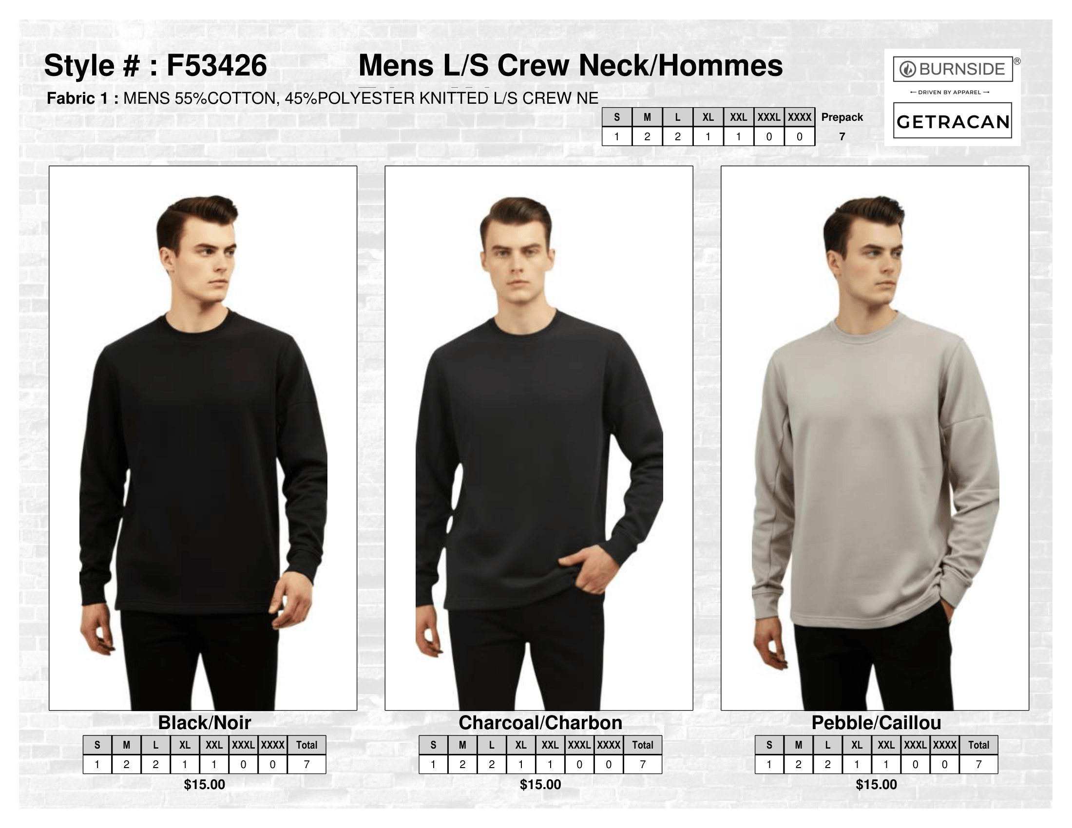 F53426Y Boys L/S Crew Neck Tee