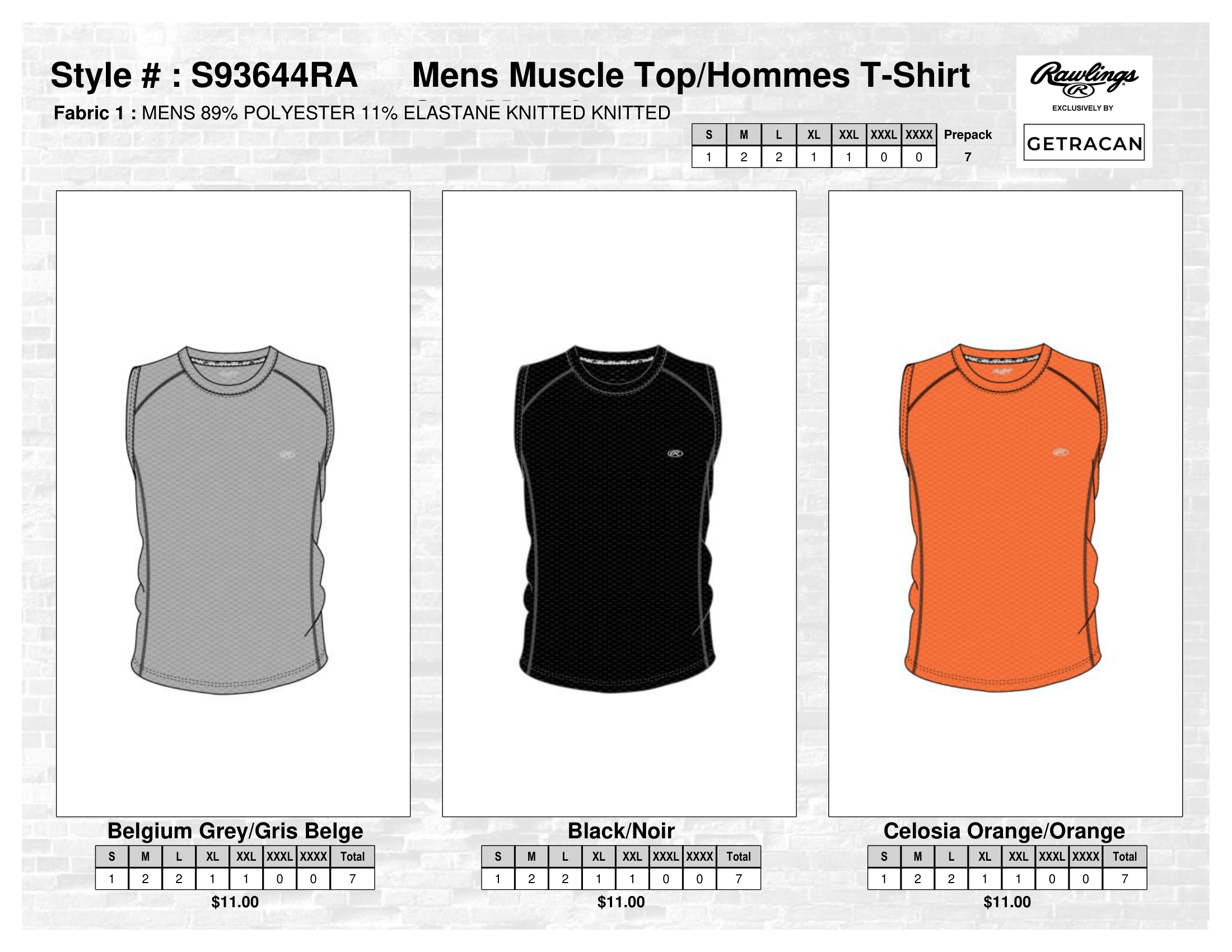 S93644RA Mens Muscle Top
