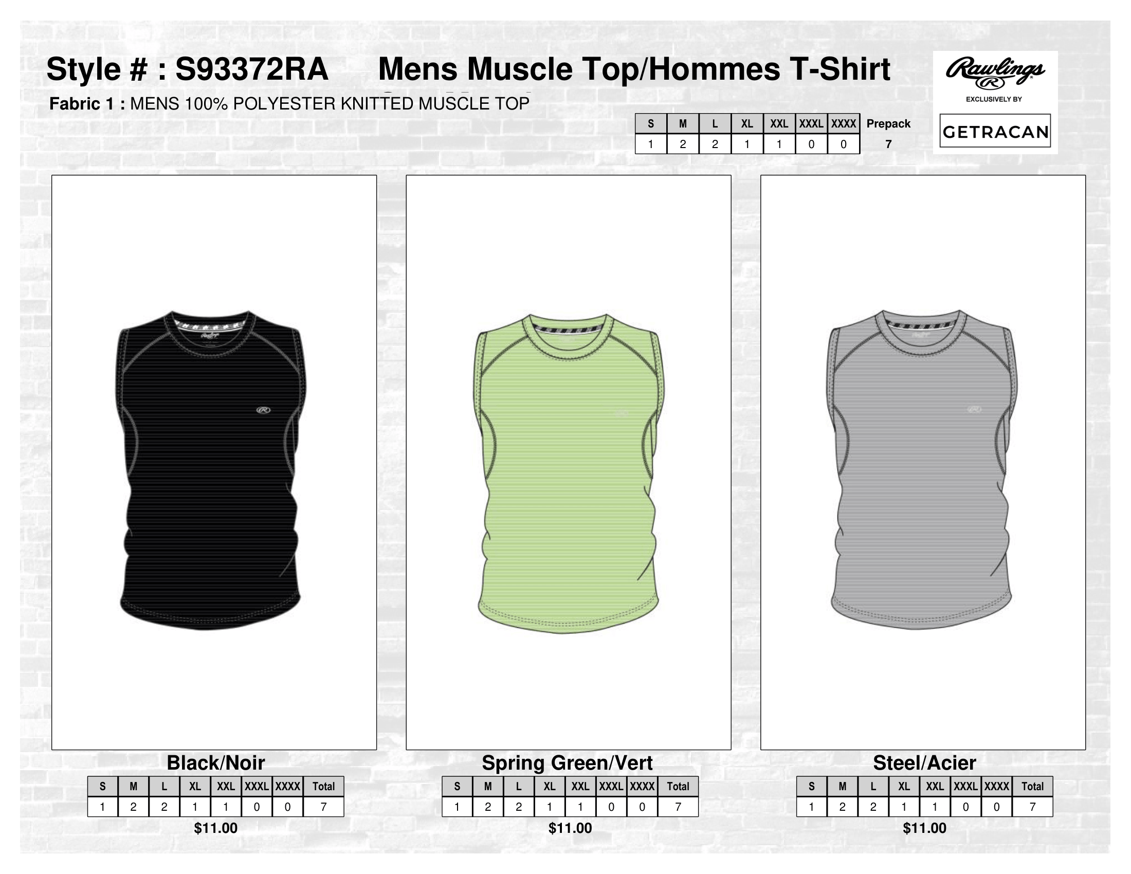 S93372RA Mens Muscle Top