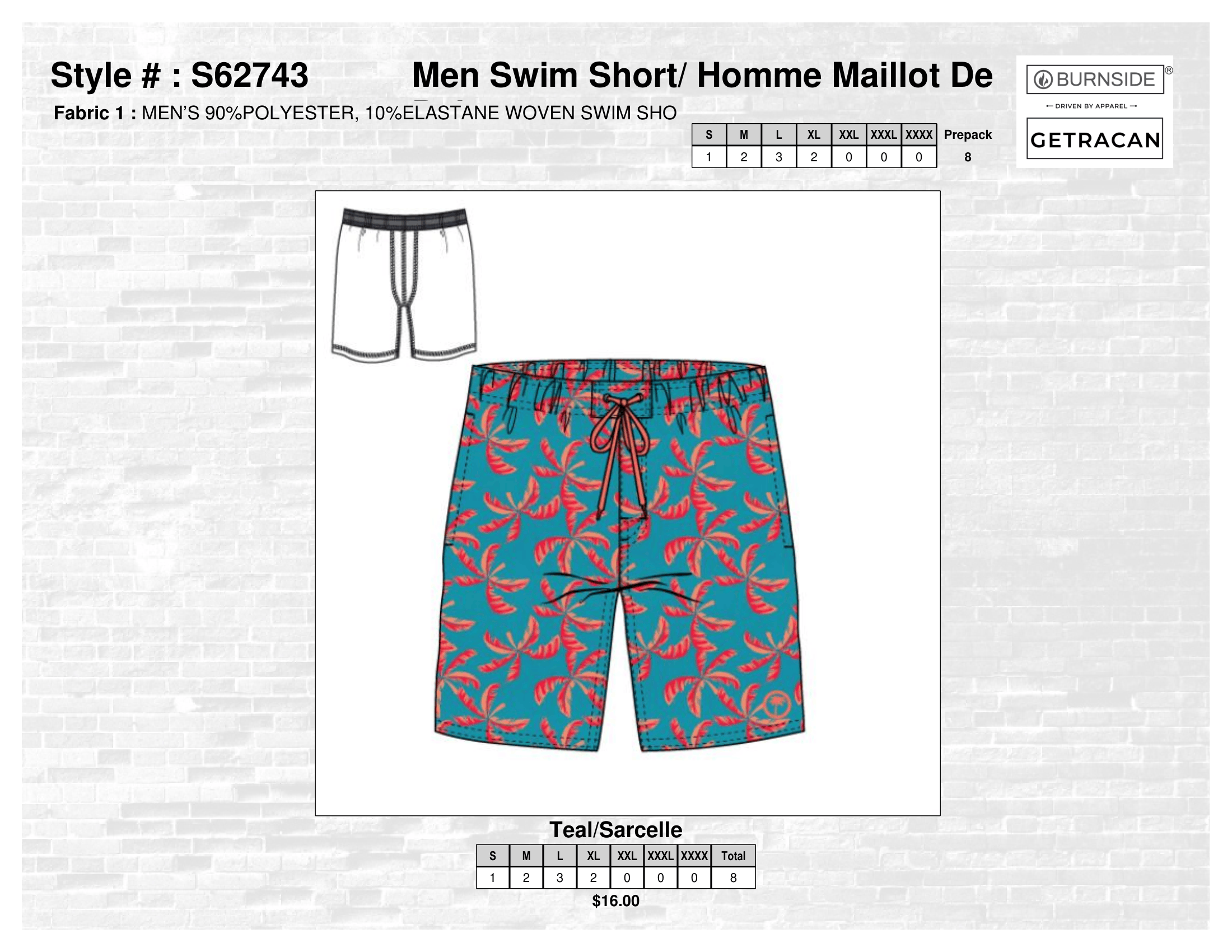 S62743 Men Swim Short