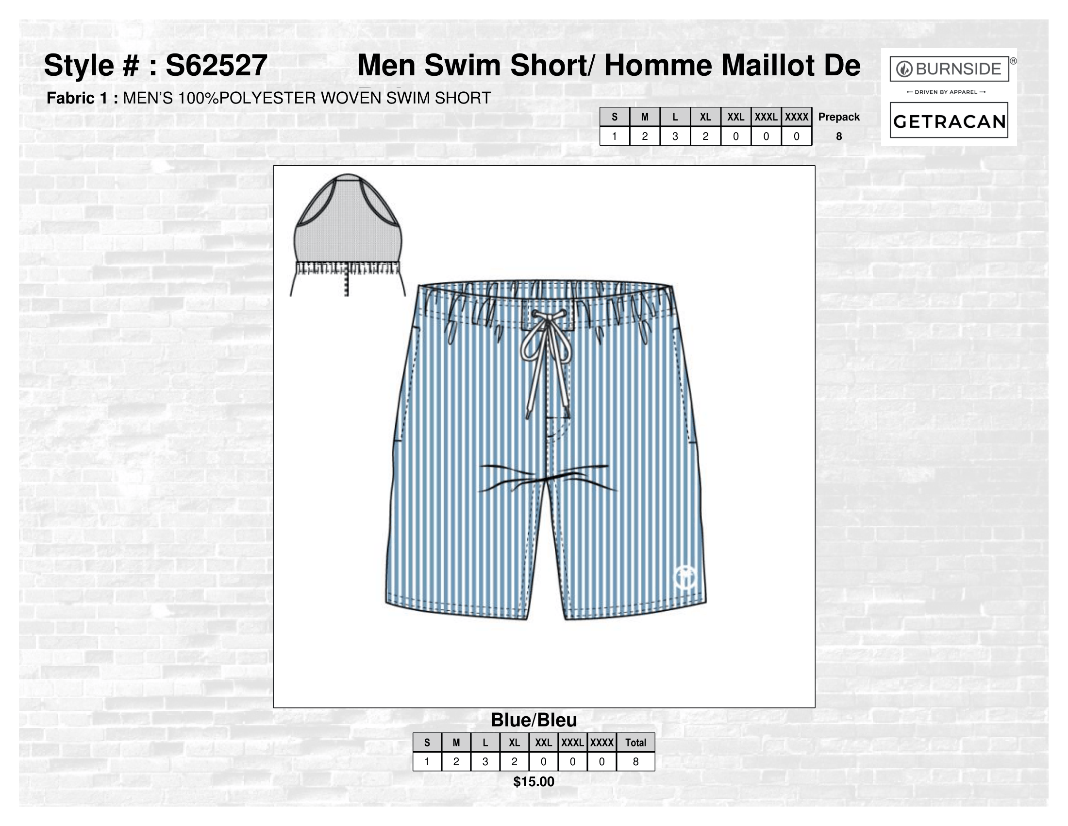 S62527Men Swim Short