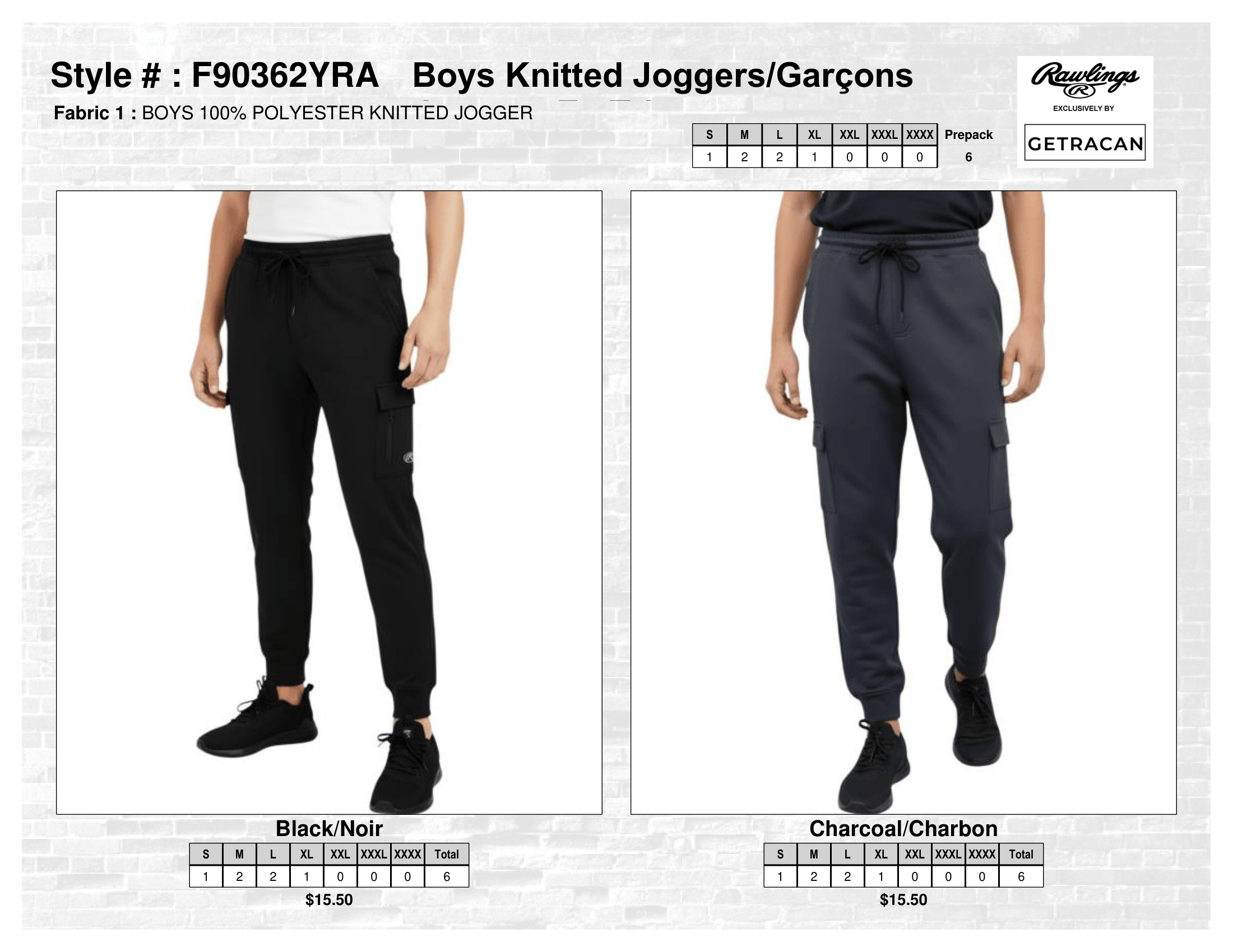 F90362YRA Boys Knitted Joggers