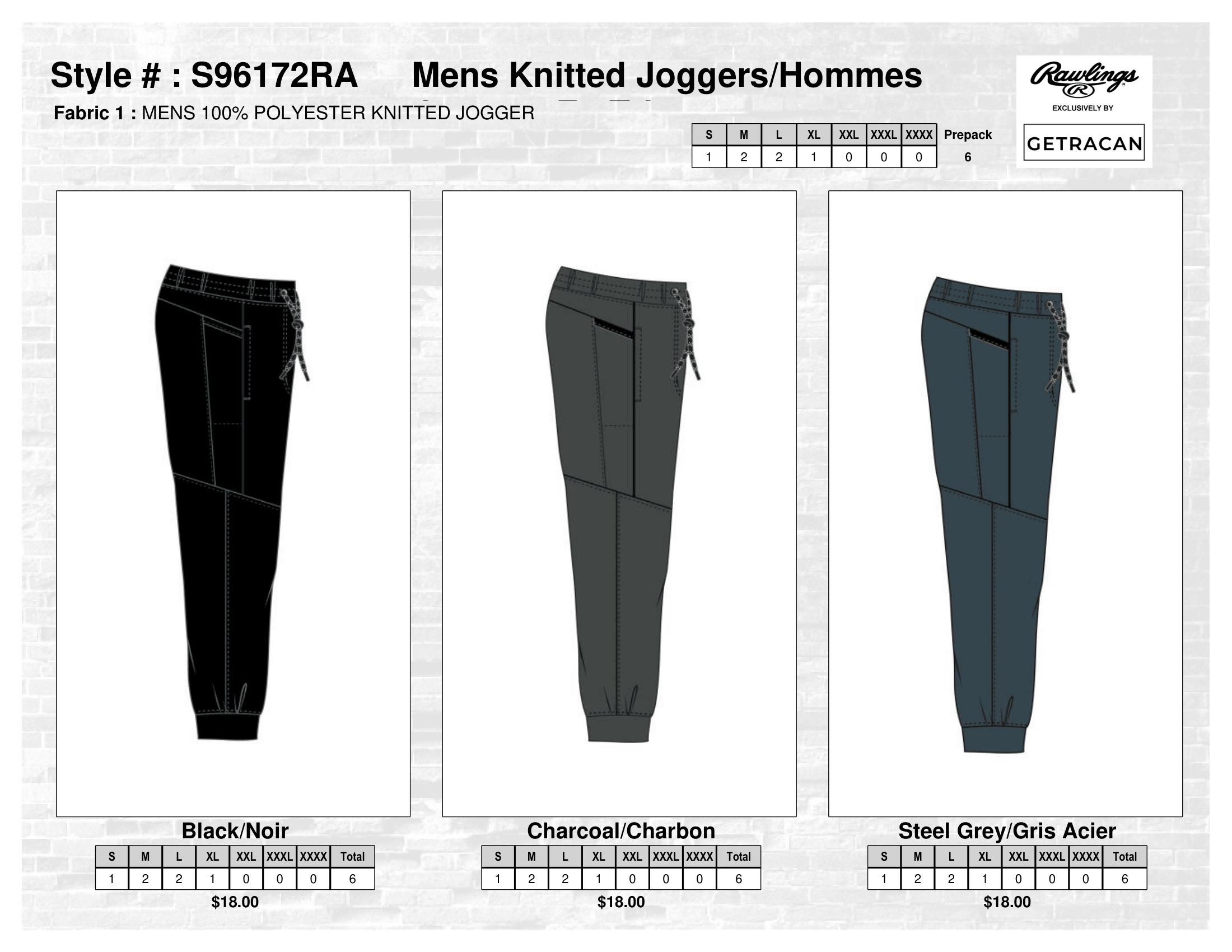 S96172RA Mens Knitted Joggers