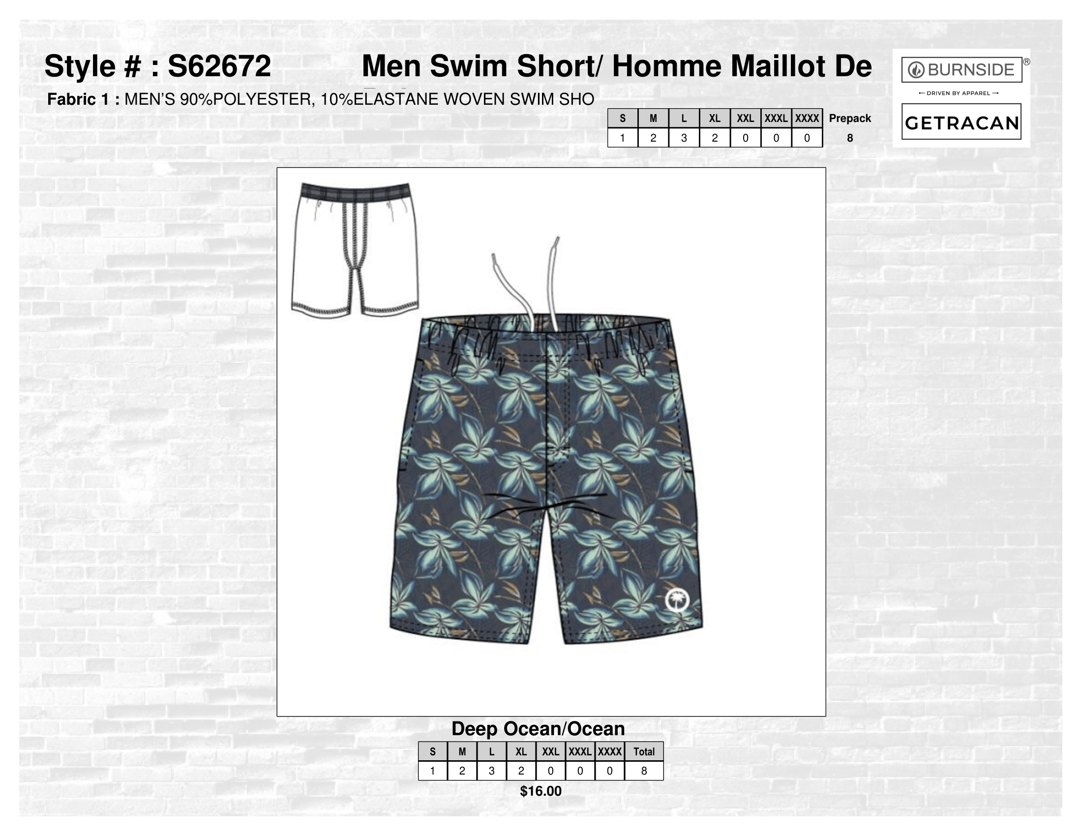 S62672 Men Swim Short