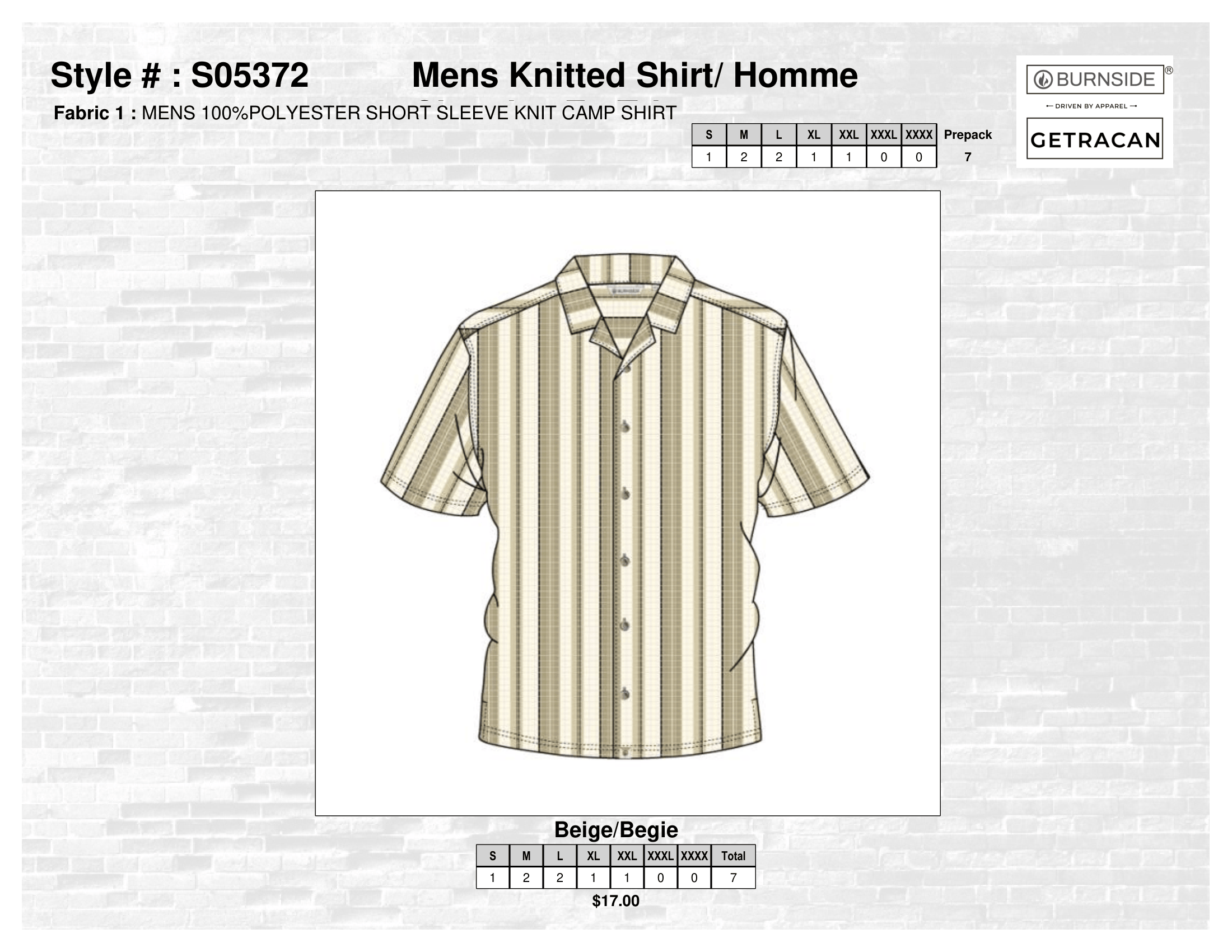 S05372 Mens Knitted Shirt