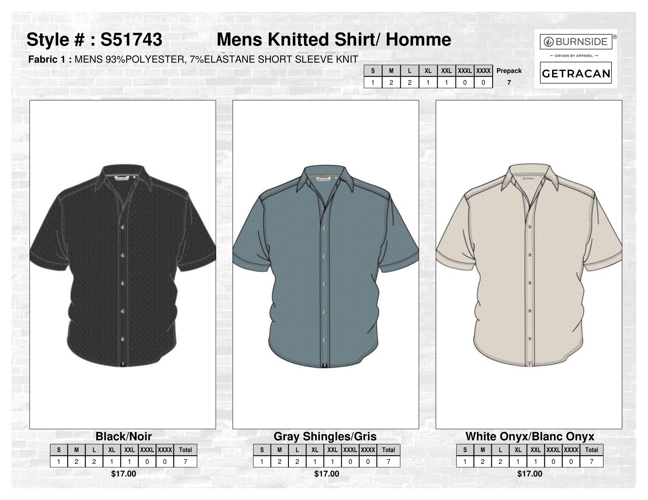 S51743 Mens Knitted Shirt