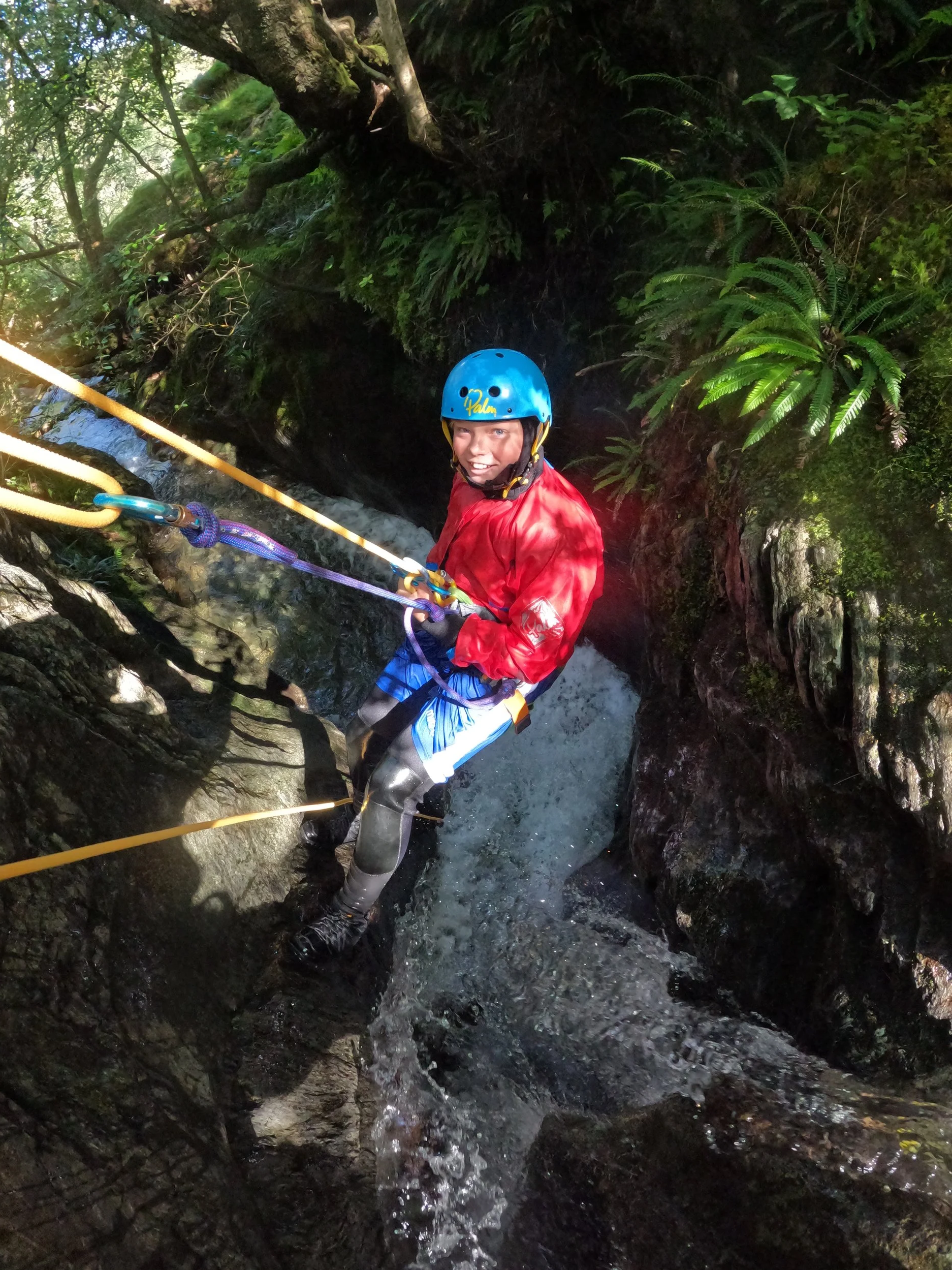 Abseiling waterfalls canyoning near keswick