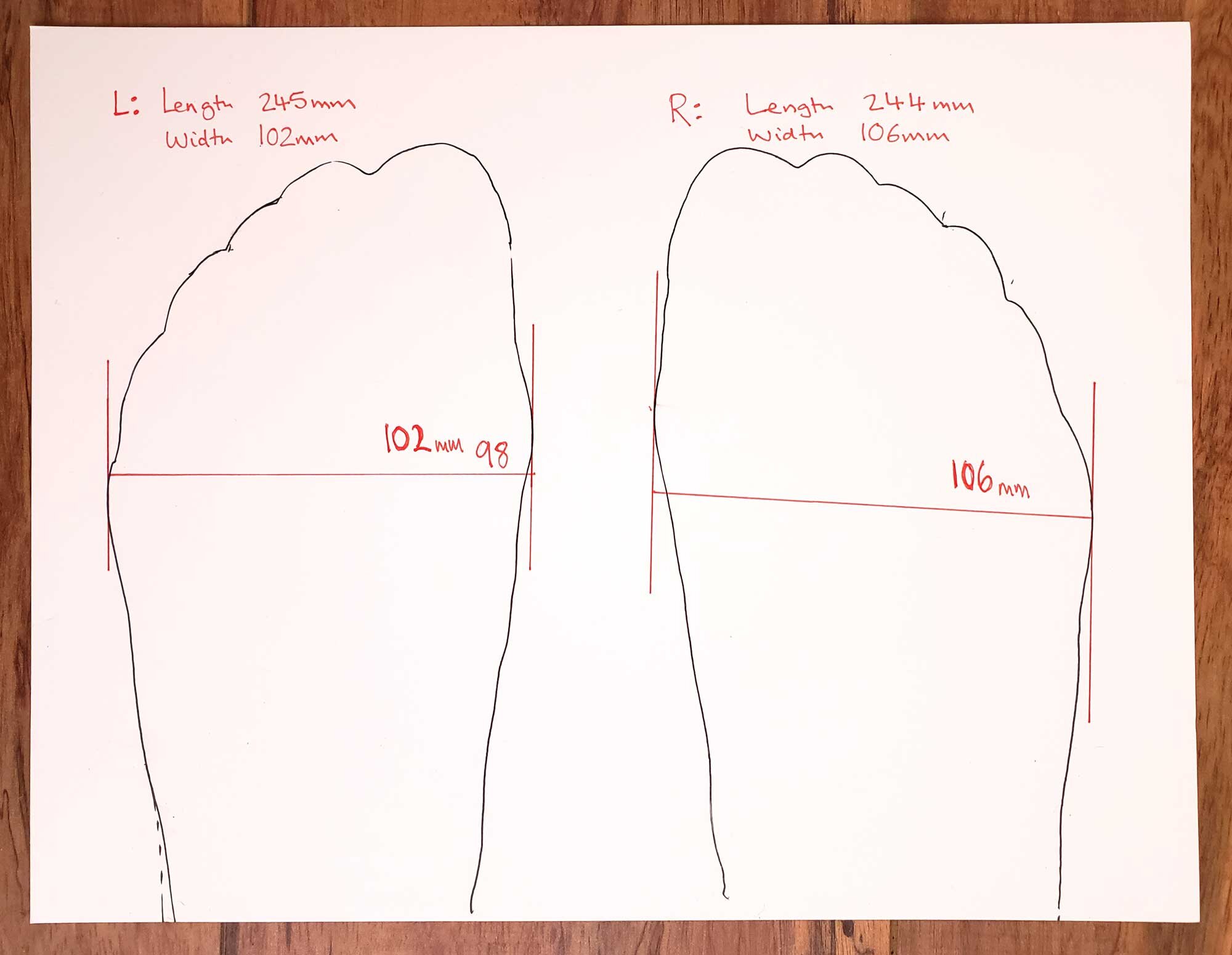How to measure and document your feet — The Boot Mechanic