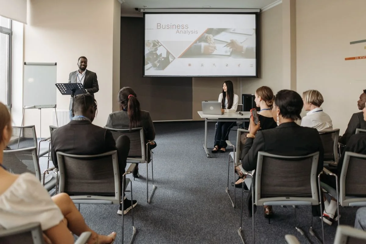 Corporate conference audience at a Los Angeles seminar