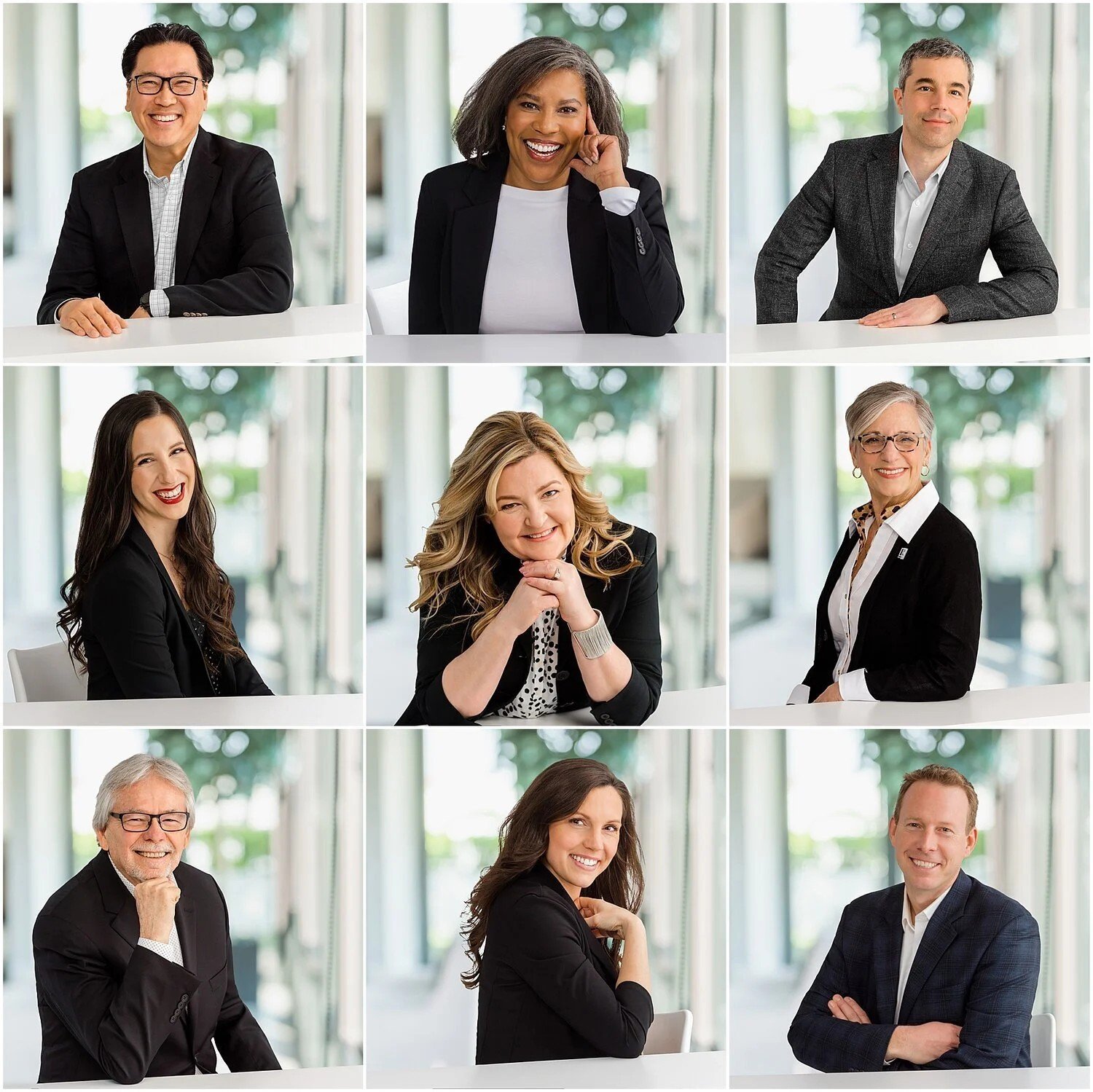 Corporate concierge headshot session with a portable studio setup