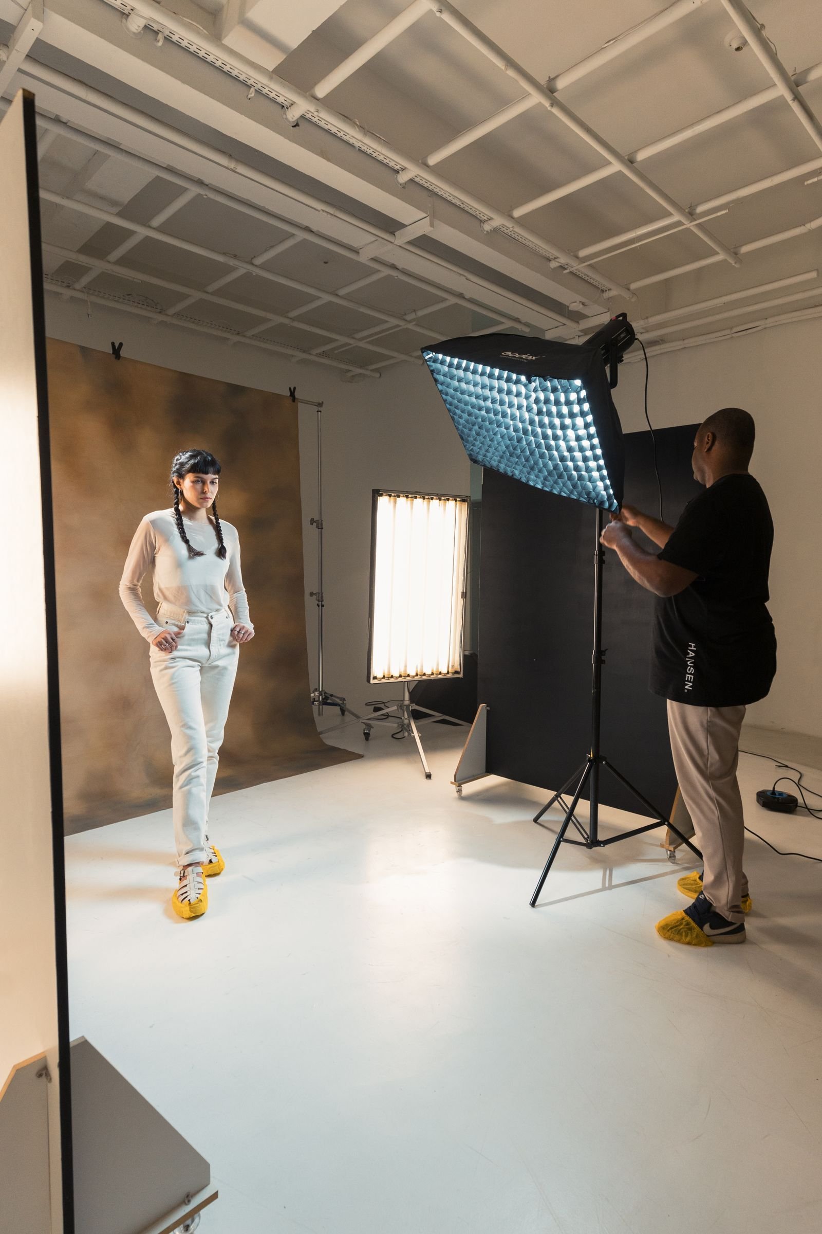 Professional photography studio with lighting setup in Los Angeles