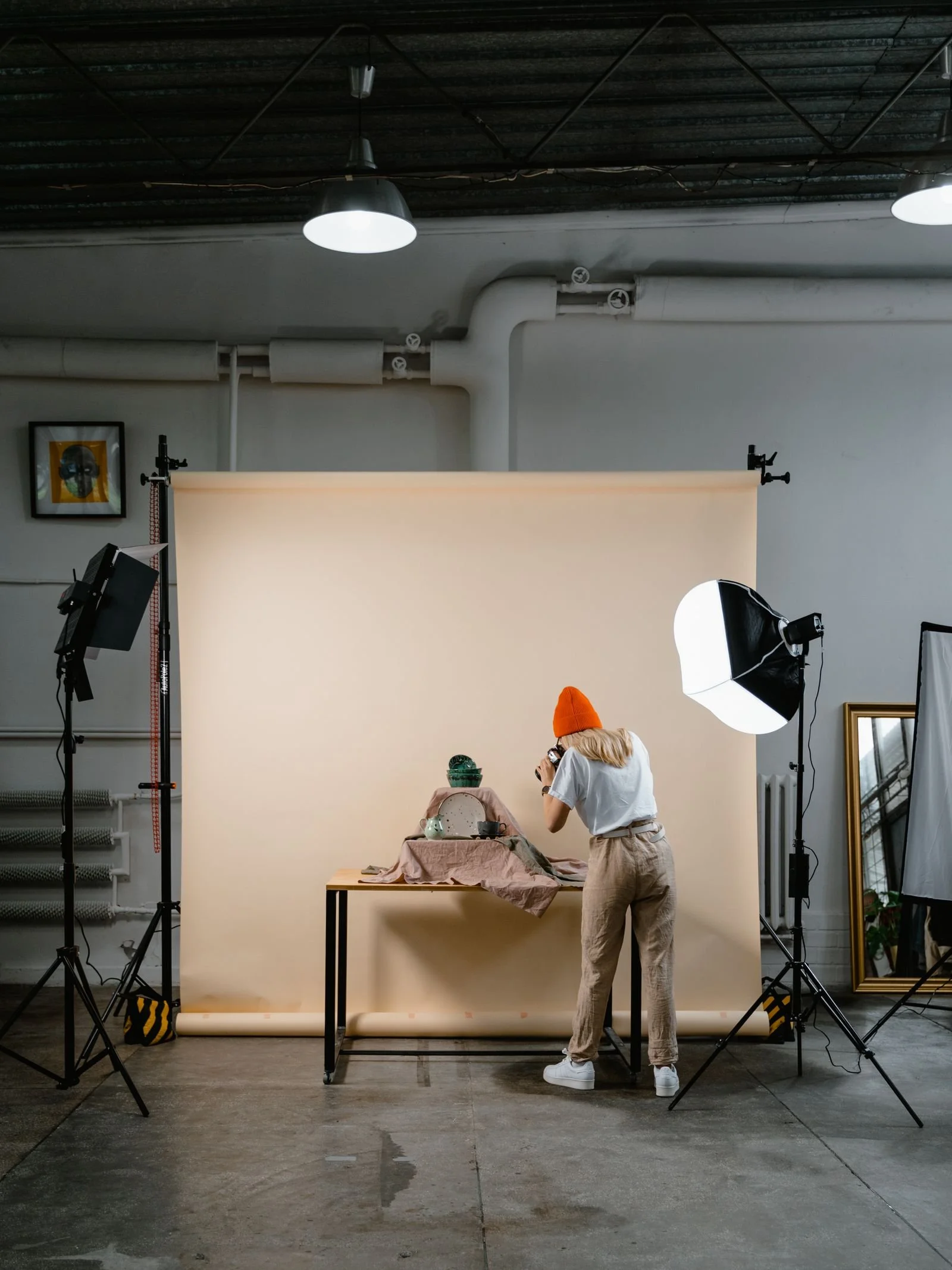 Commercial product photography session with studio lighting in Los Angeles