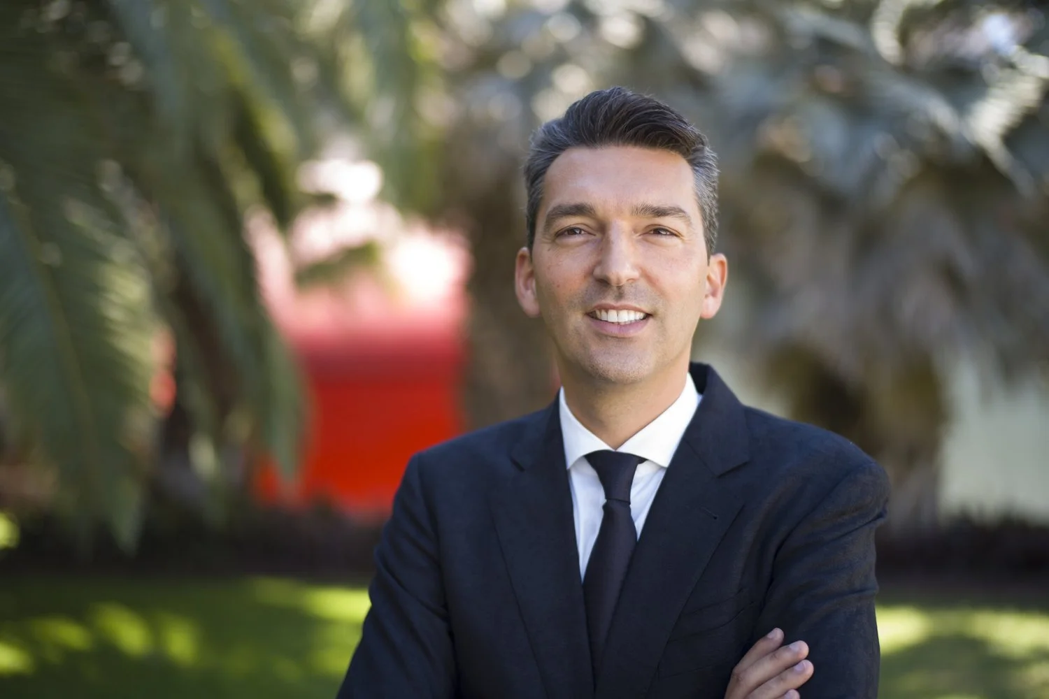 Corporate headshot of a Los Angeles business executive photographed by David Christopher Lee
