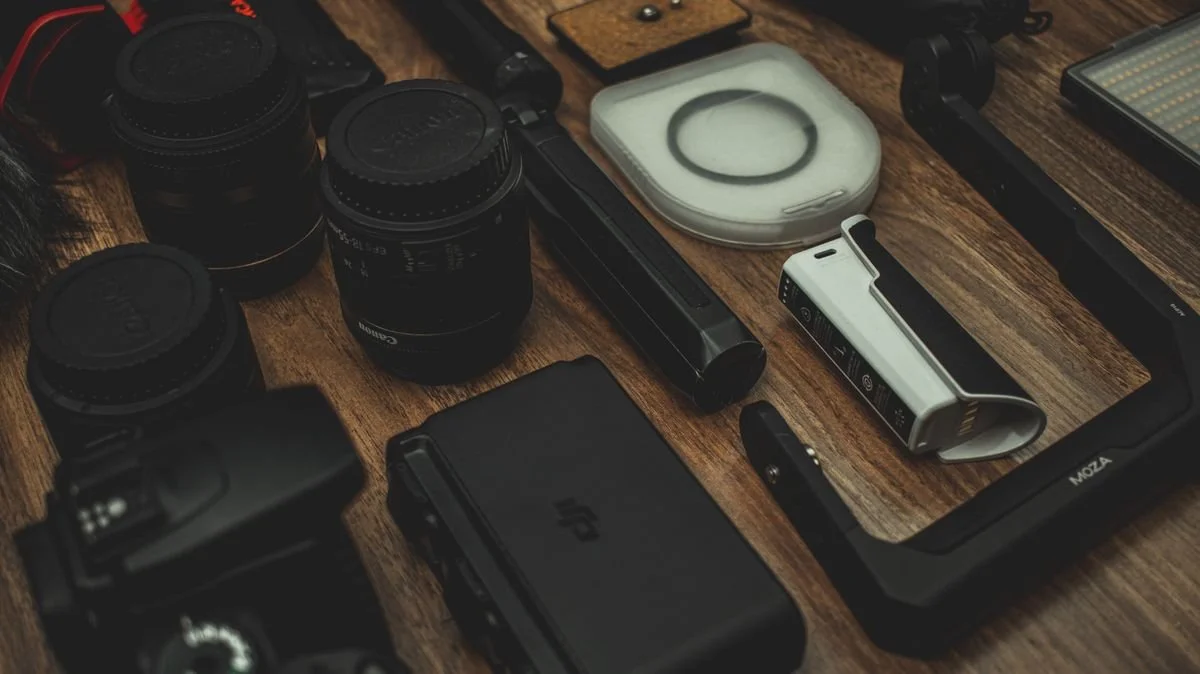 Backup camera bodies and lenses a professional corporate photographer carries to every job