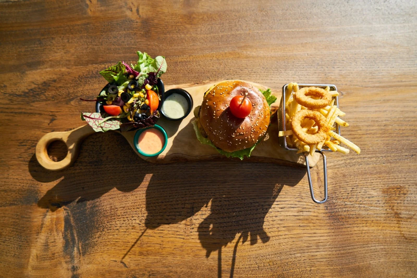 Commercial food photography of a restaurant dish styled for a brand campaign