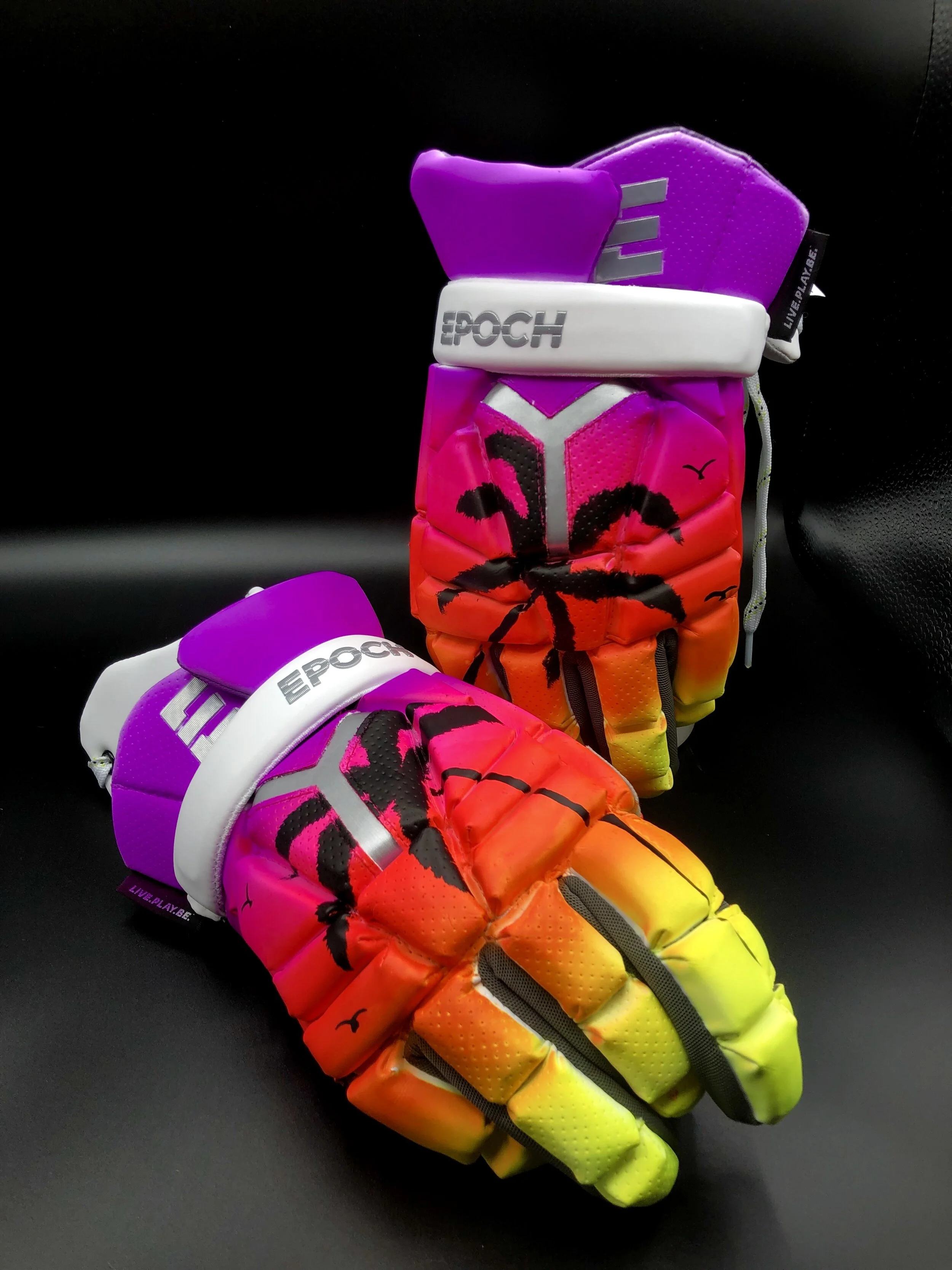 Custom Painted Tropical Sunset Epoch Gloves