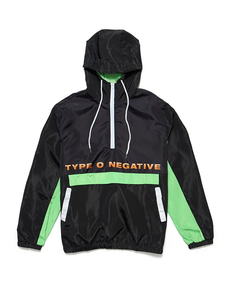 Windbreaker Jacket | Sublimated Logo | Quarter Zip | Type O Negative