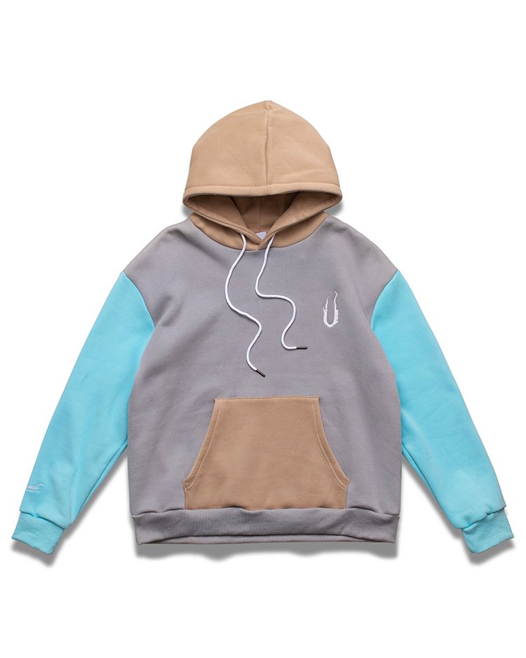 Color Block Hoodie | Embroidered Logos | 300g Cotton