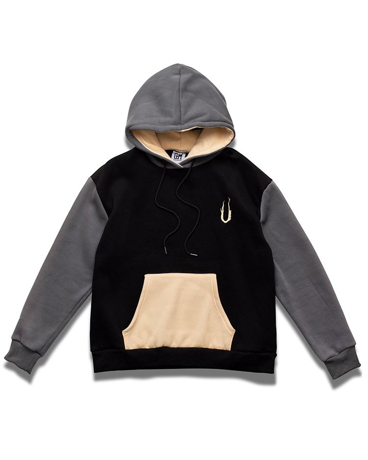 Color Block Hoodie | Embroidered Logos | 300g Cotton Blend
