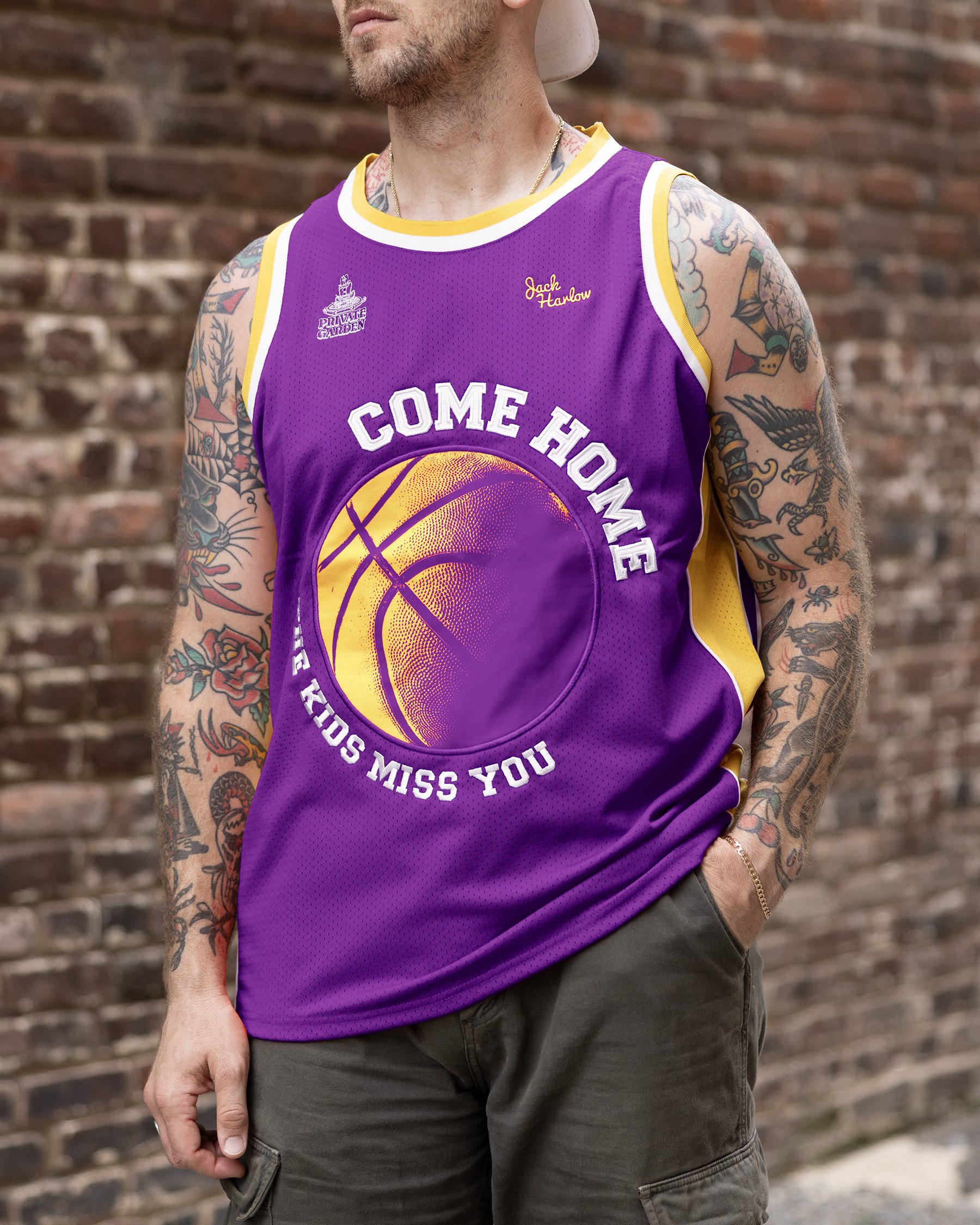 purple and gold jersey design