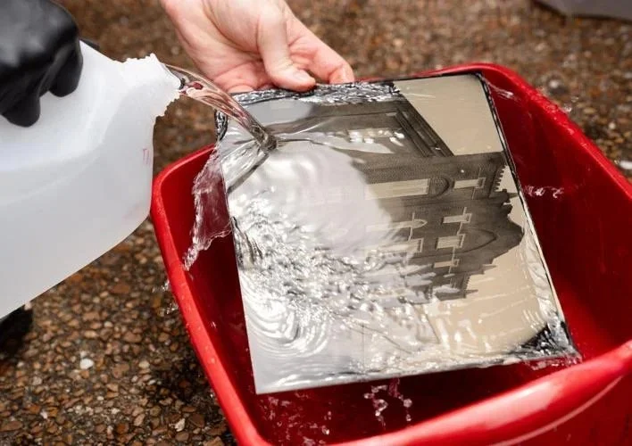 Tintype photograph of the Masonic Lodge in Franklin TN by Blake Wylie Photographer