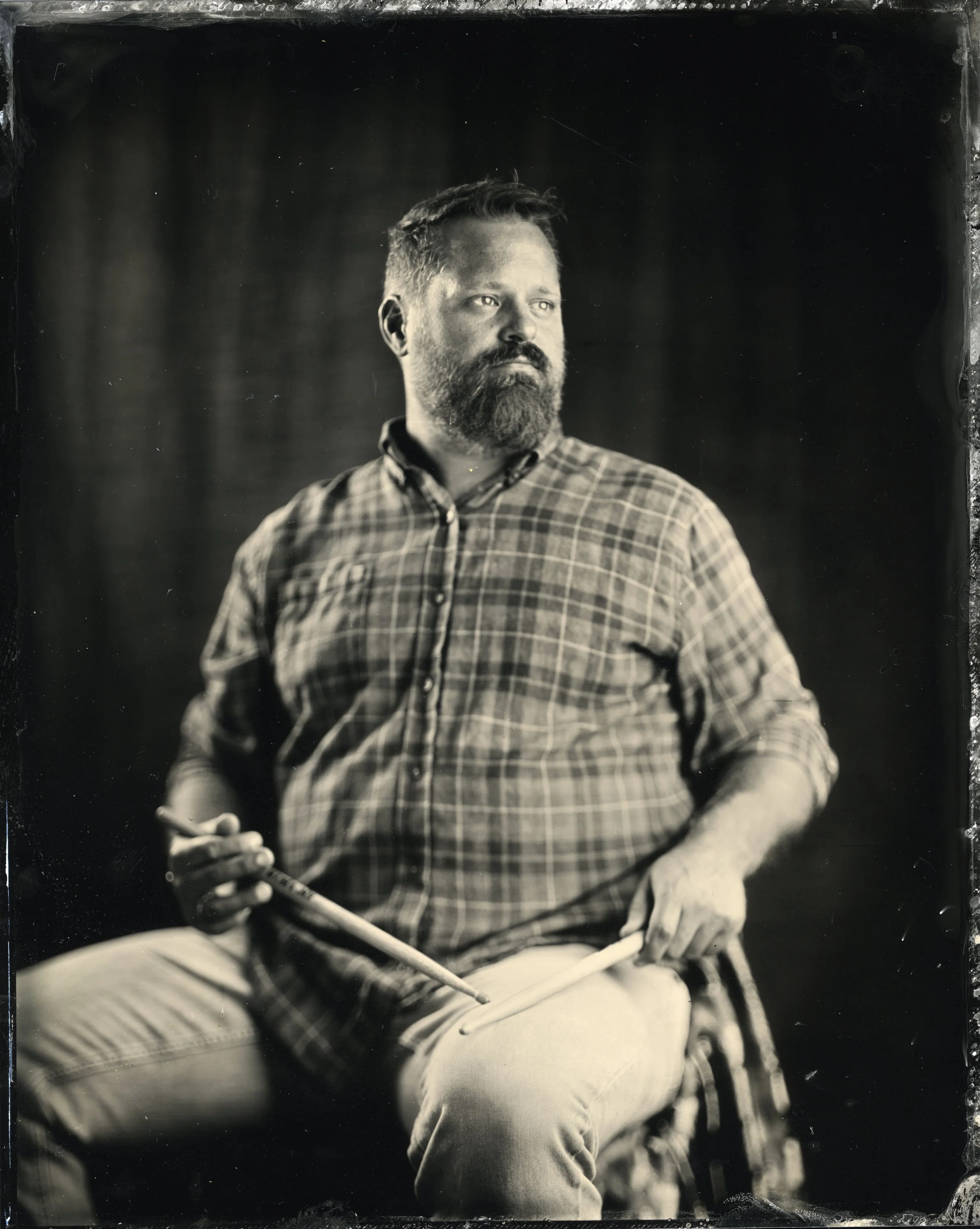 Evan Hutchings Tintype by Blake Wylie for Project One Take in Nashville
