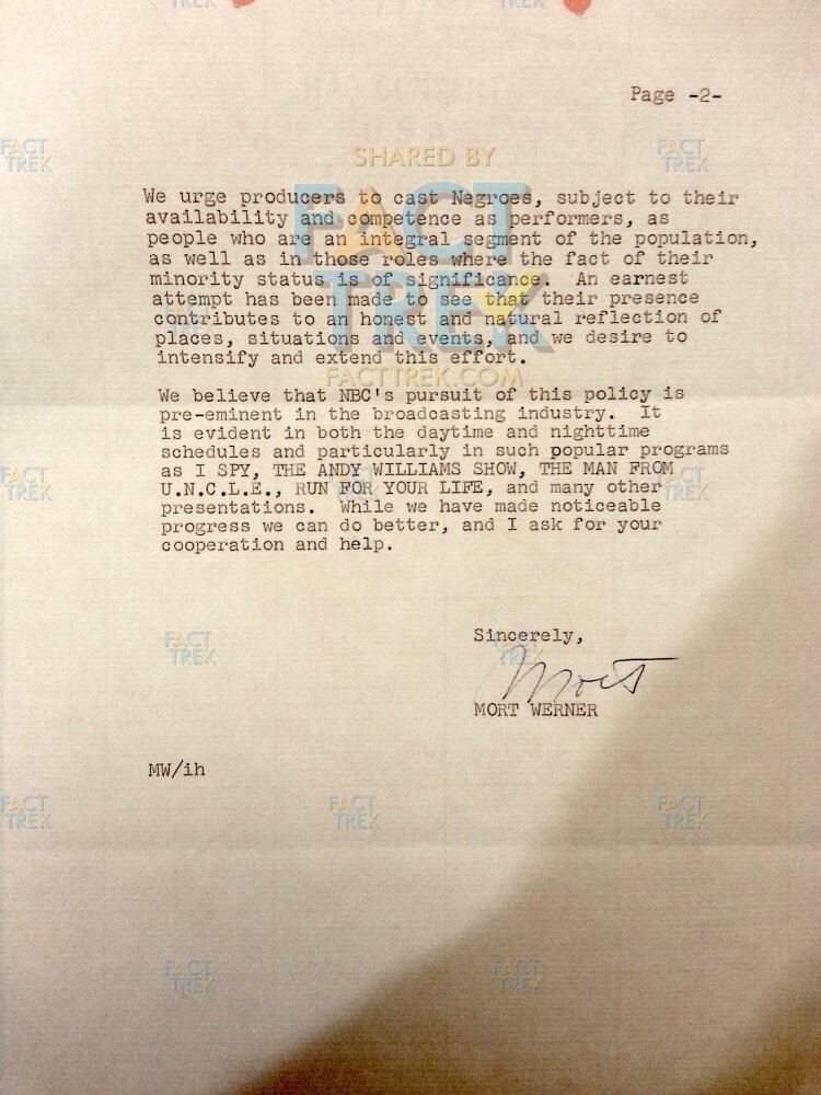 1966-8-17 Letter from Mort Werner to Gene Roddenberry p2 WM.jpg