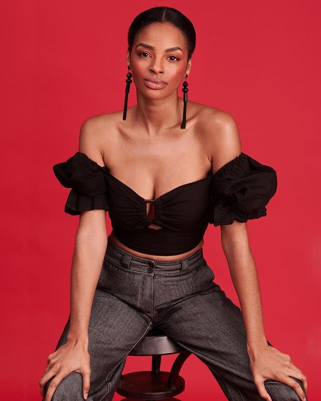 Flawless @ashleybrielle in a reditorial 😉 
Hair &amp; makeup @makeupbyembellish 
Top provided by @shopkinboutique 
Earrings @hm 
Pants @kookai_australia 
#red #fashion #fashionphotography #studio #studiophotography #model #phillymodel #top #earrings