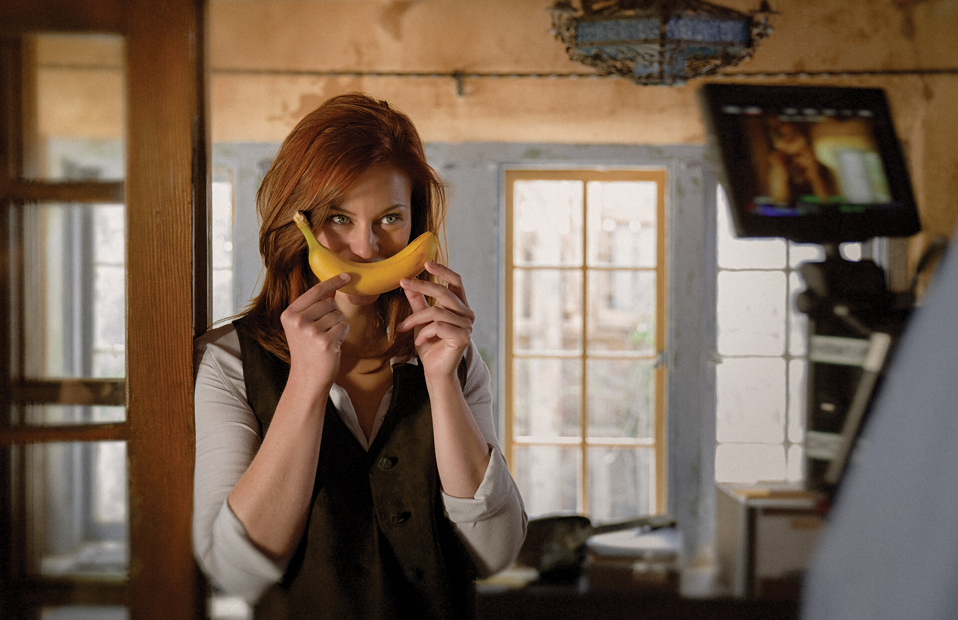 Longmire Book - Cassidy Freeman - Behind the Scenes Goofing.jpg