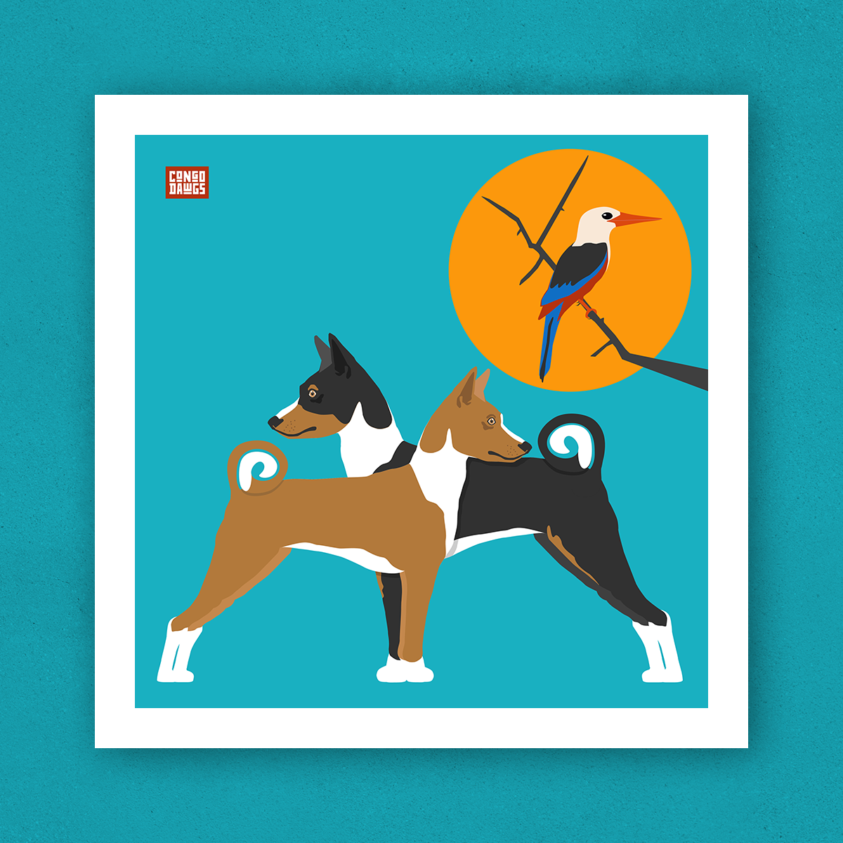 BASENJIS_BIRD_FRAMED.png
