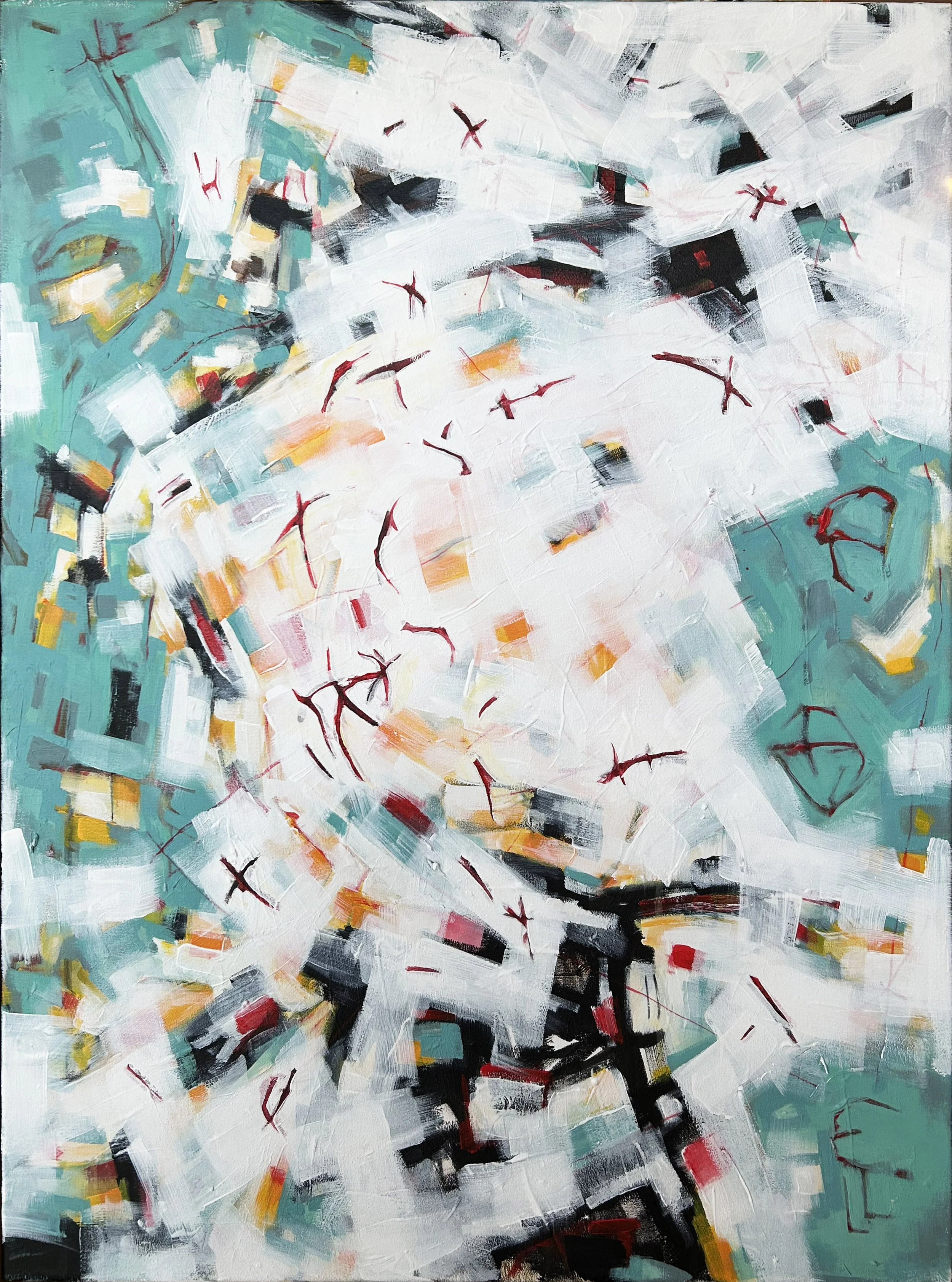   SUCKER PUNCH   23.5” x 31.25” • 59 cm x 79 cm  Acrylic and Latex on Canvas   