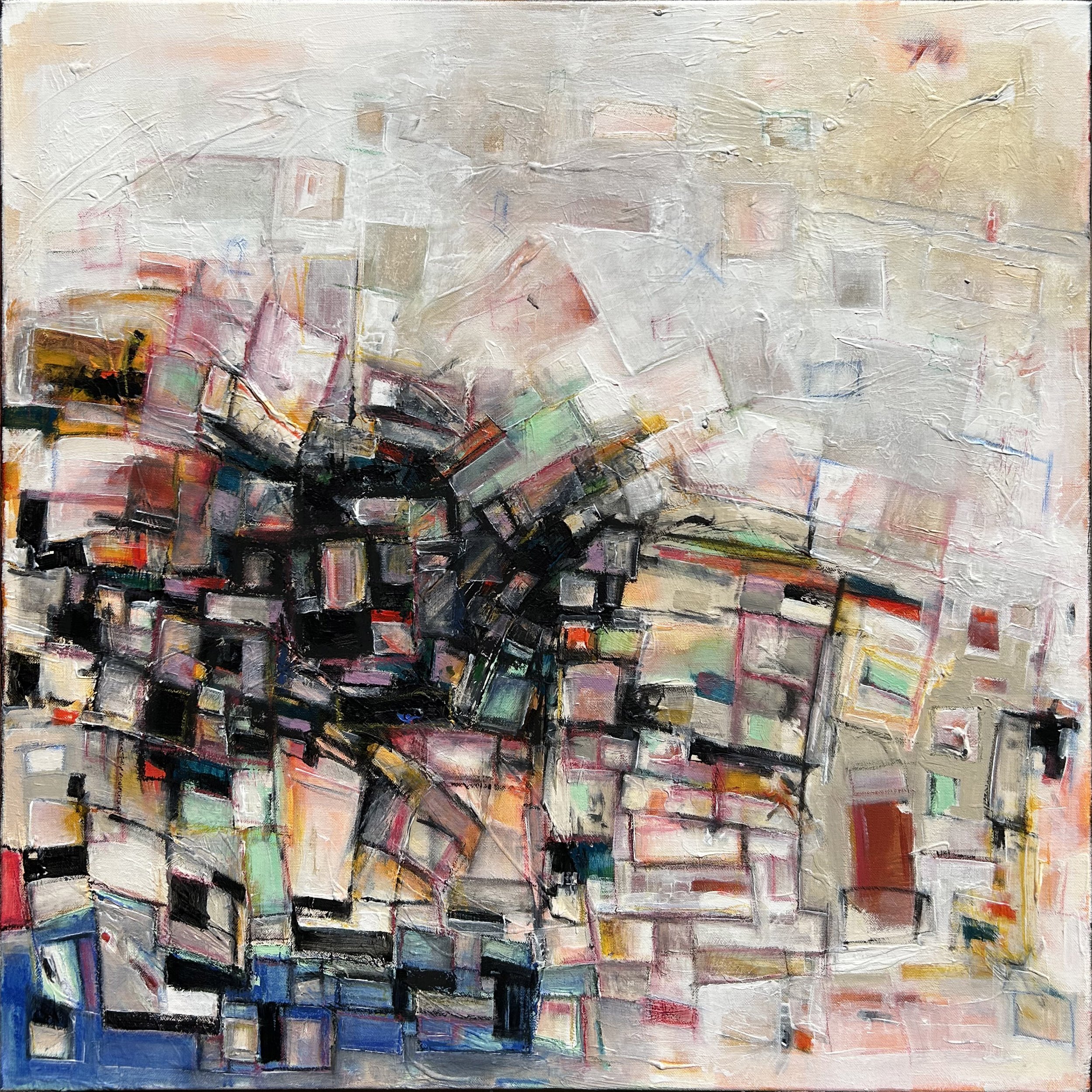   TAPESTRY   75 cm x 75 cm (29”x29”)  Acrylic, Latex and Oil Pastel on Canvas   