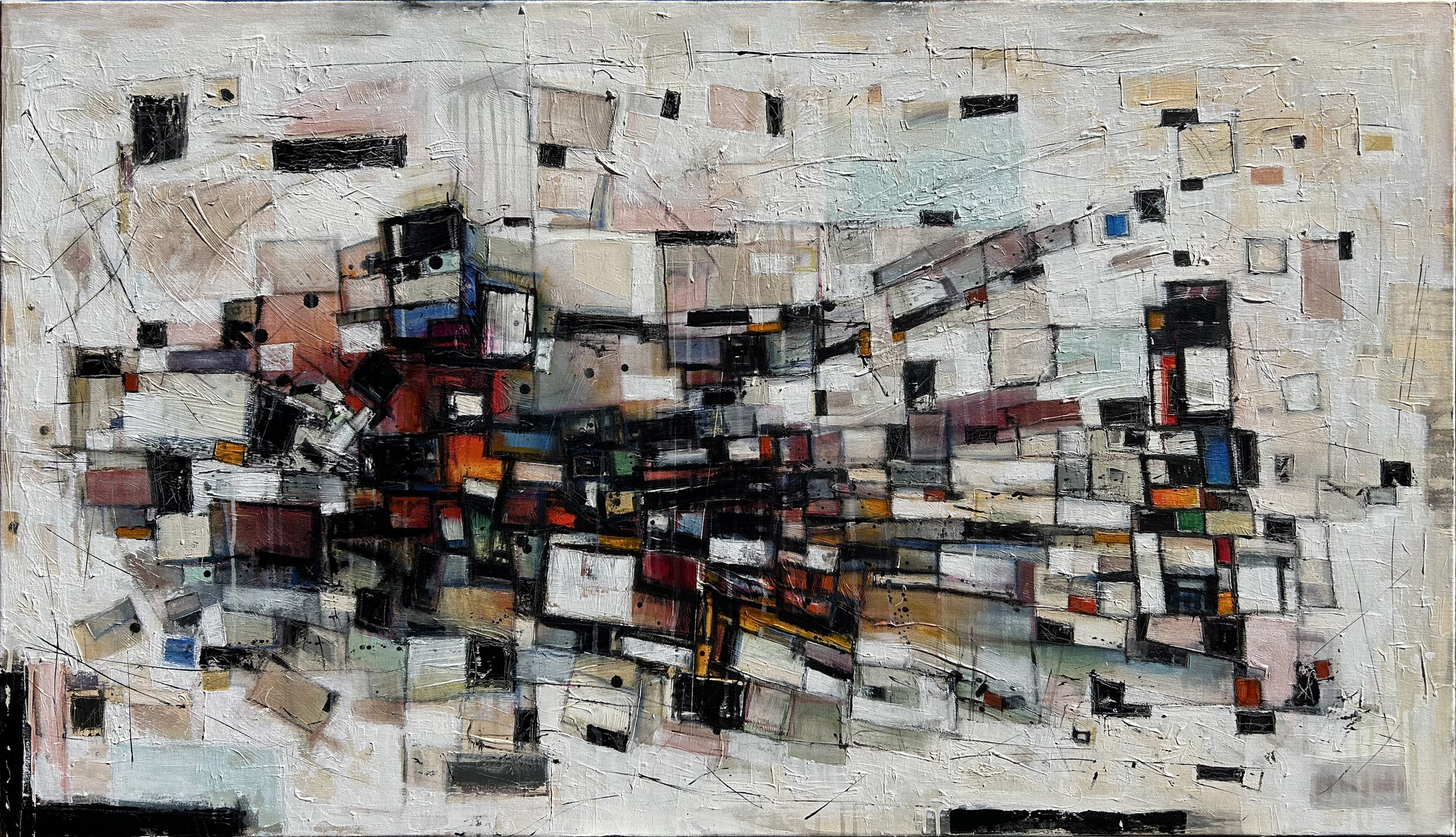   CATHEDRAL   55” x 35” • 140 cm x 31 cm  Acrylic, Latex and Oil Pastel on Canvas   SOLD  