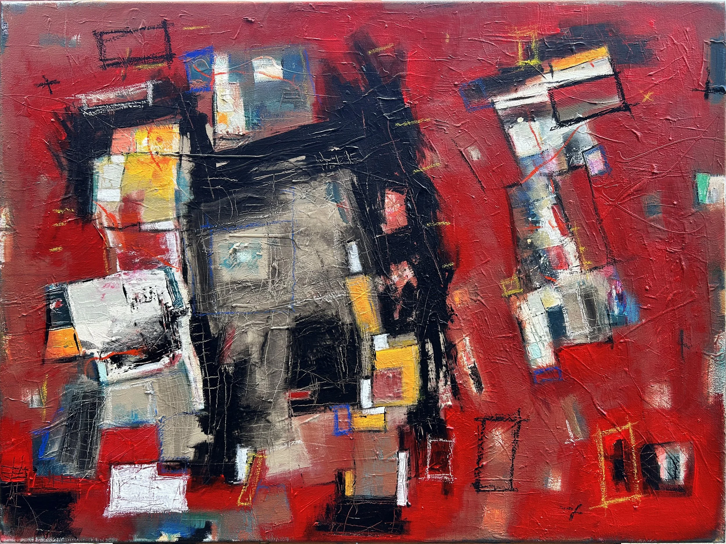   IN FULL REGALIA   31.25” x 23.5” • 79 cm x 59 cm  Acrylic, Latex and Oil Pastel on Canvas 