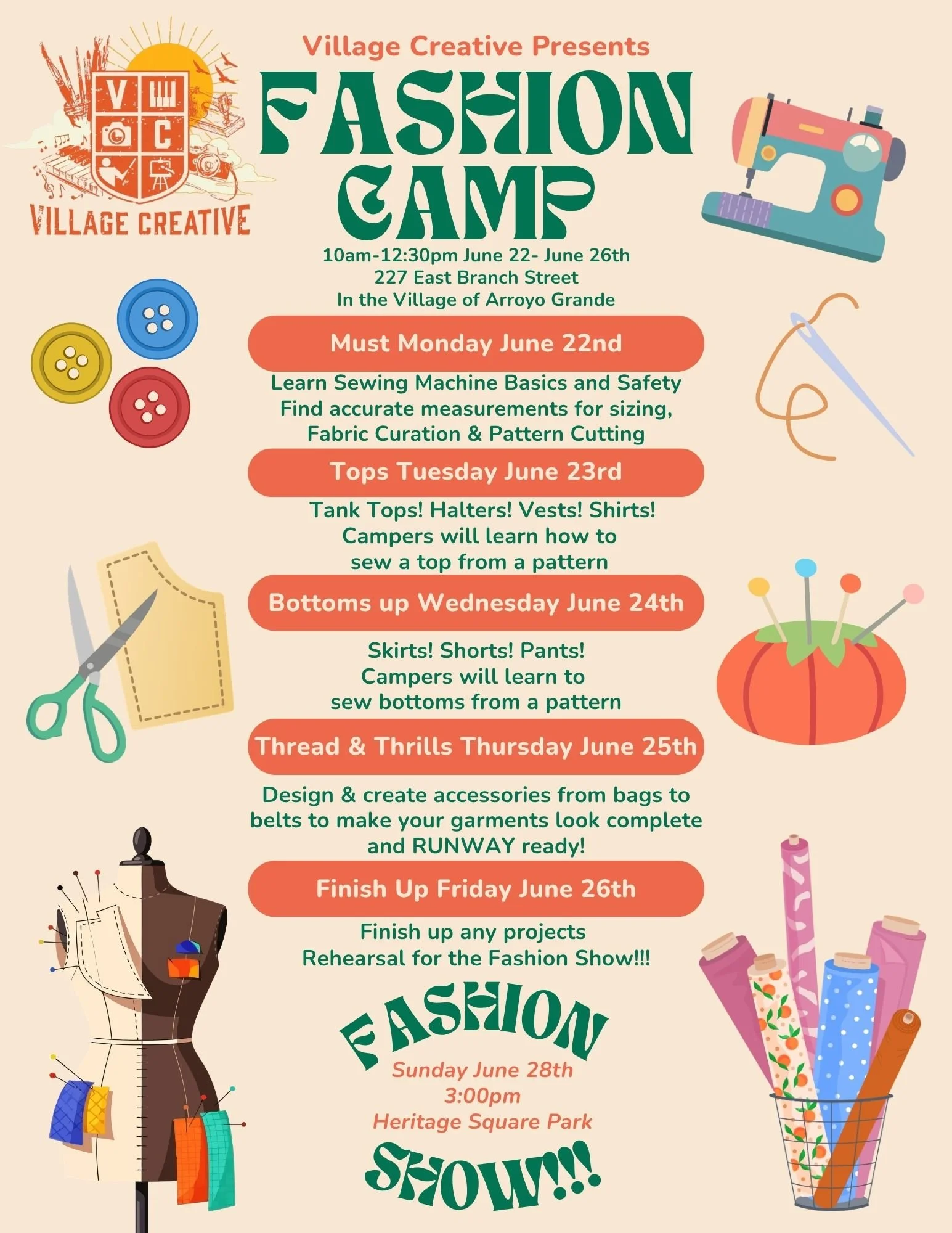 Fashion Camp Is Coming to the Village