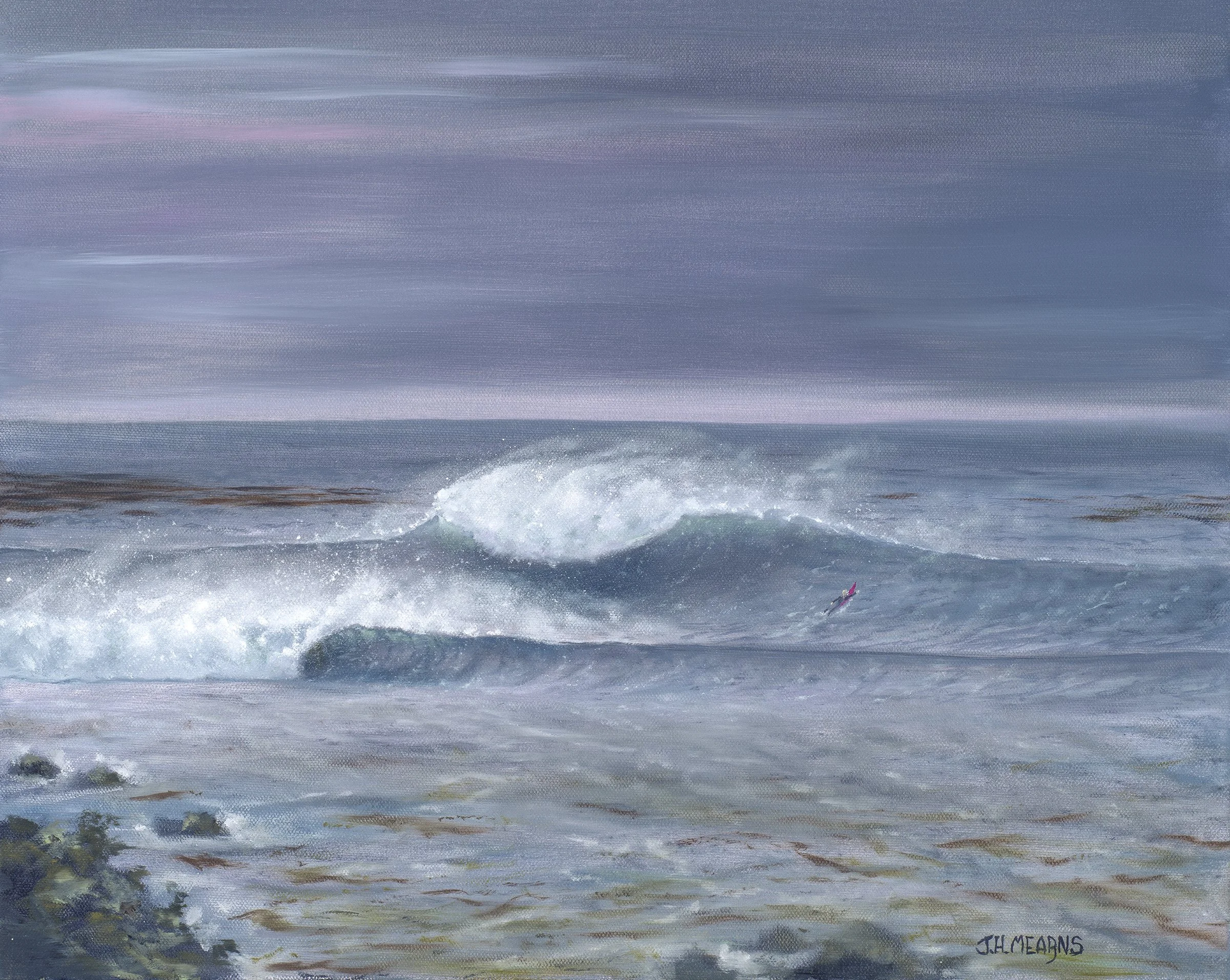🆕 " All To Myself" ~ Big Sur Solitude: Lone Surfer 16" x 20" Giclee Canvas Print