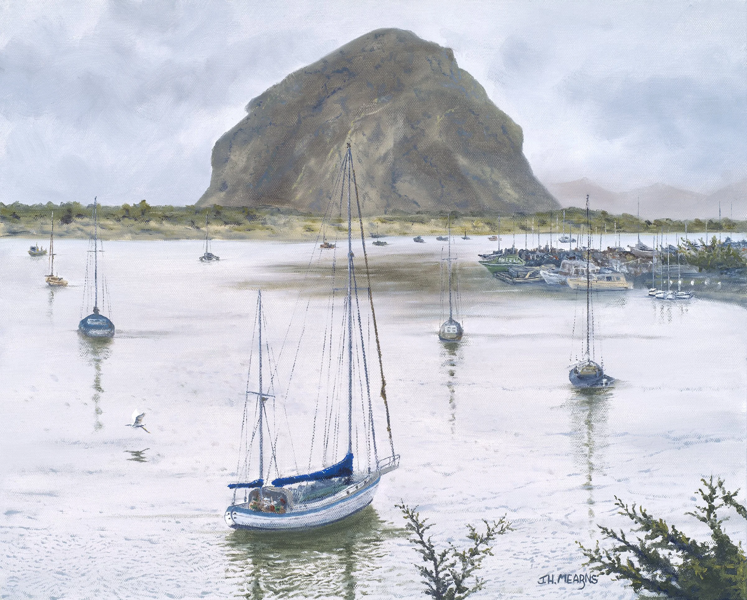 🆕 "Morro" ~  a Giclee on Canvas Print - Boats in Morro Bay