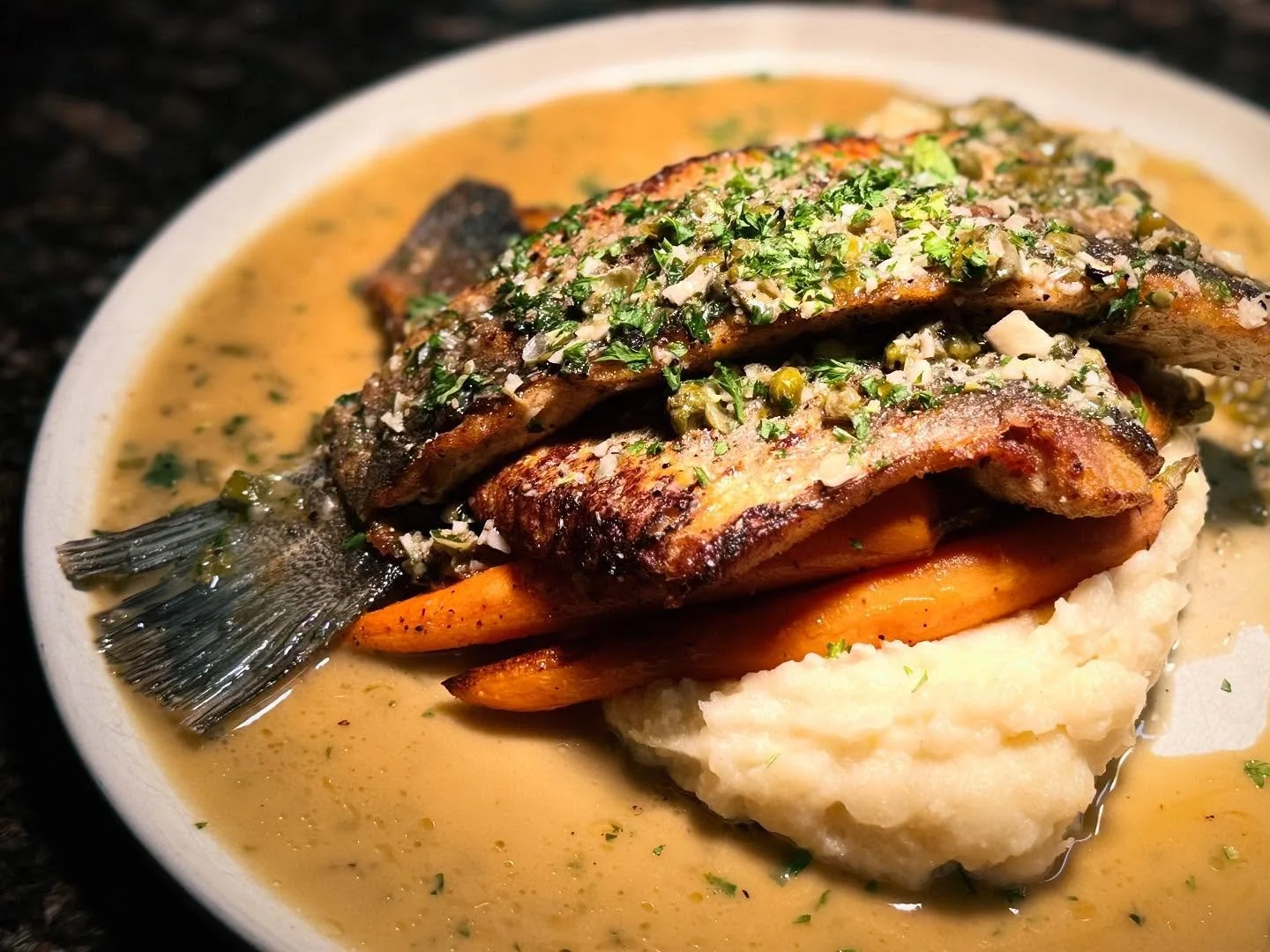 Branzino!
#iloveyou 
#maine 
#blackseabass 
#favorite