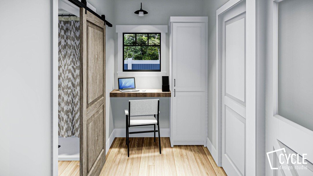 The last year us that we can work-from-anywhere, but it's still nice to separate work space from living space. This pocket office design offers a dedicated space to work from home with a small footprint, and most importantly - a window seat! 🌞