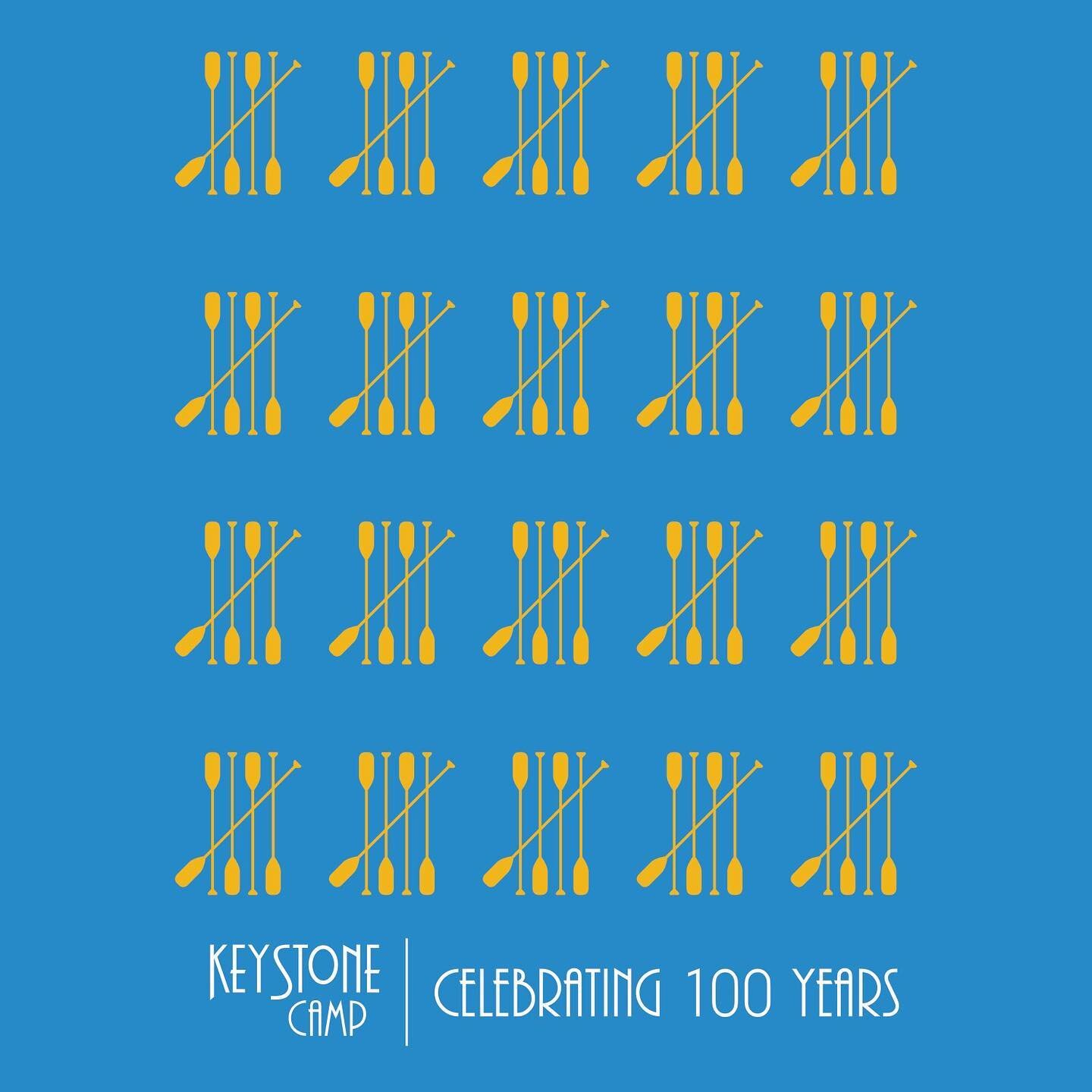 T-shirt design commemorating 100 years of Keystone Camp @keystonecamp #camplogo  #campdesign #keystonecamp #100years #100yearlogo