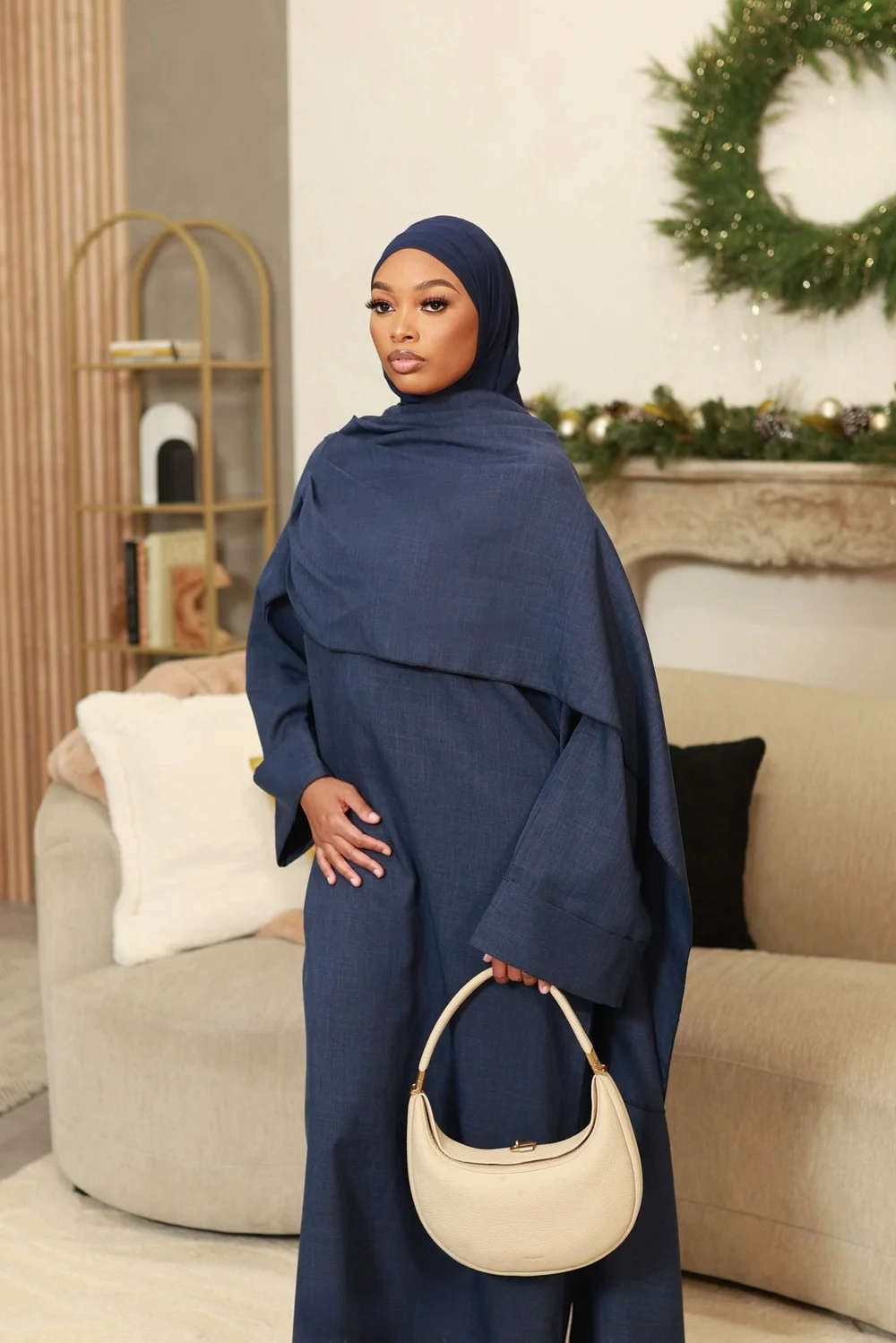Dania Shawl Abaya — Très Belle Prints Luxury Modest Fashion